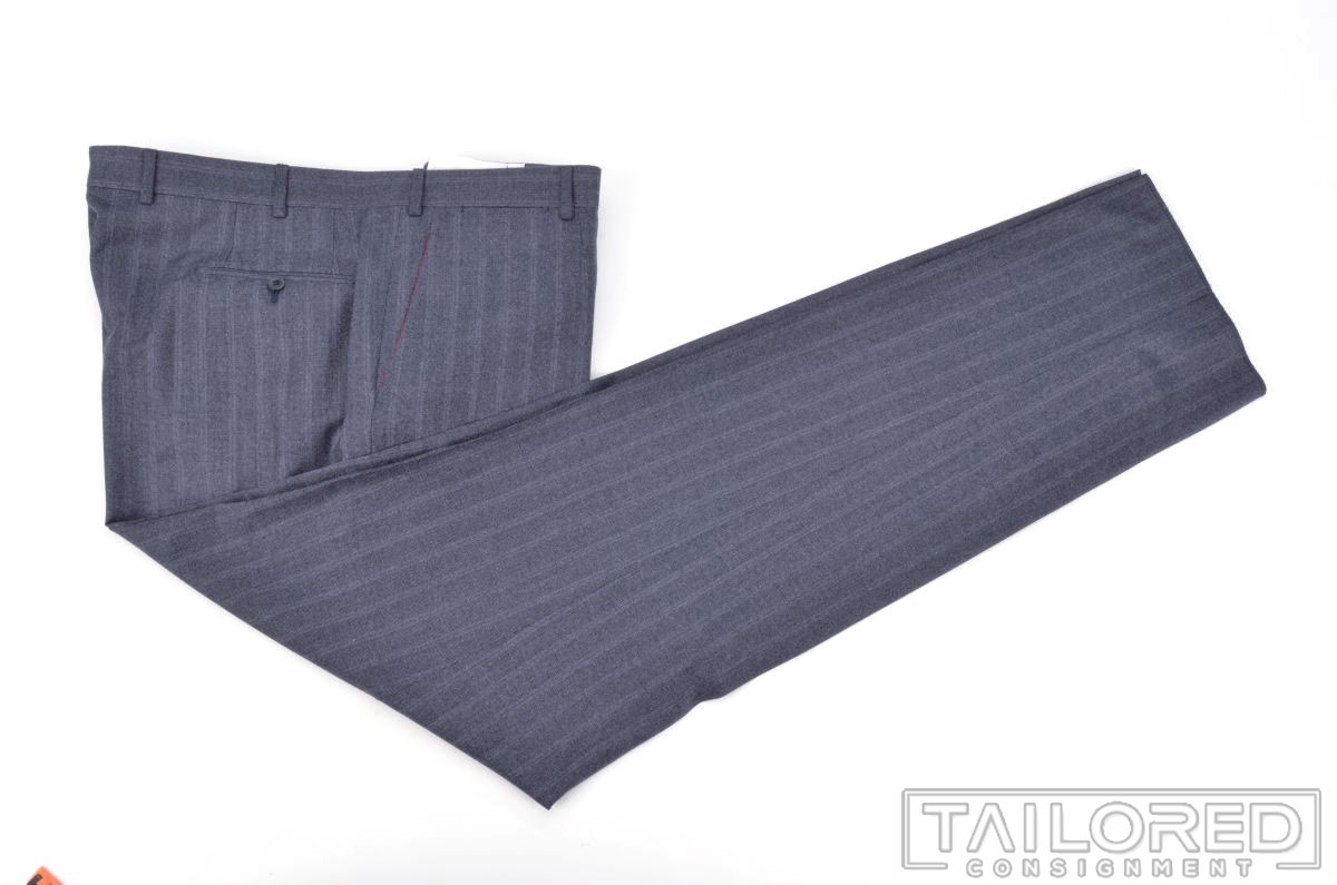 NWT – ISAIA Nuova Base S Blue Striped 150 Wool Jacket Pants SUIT EU 58 / US 46 L