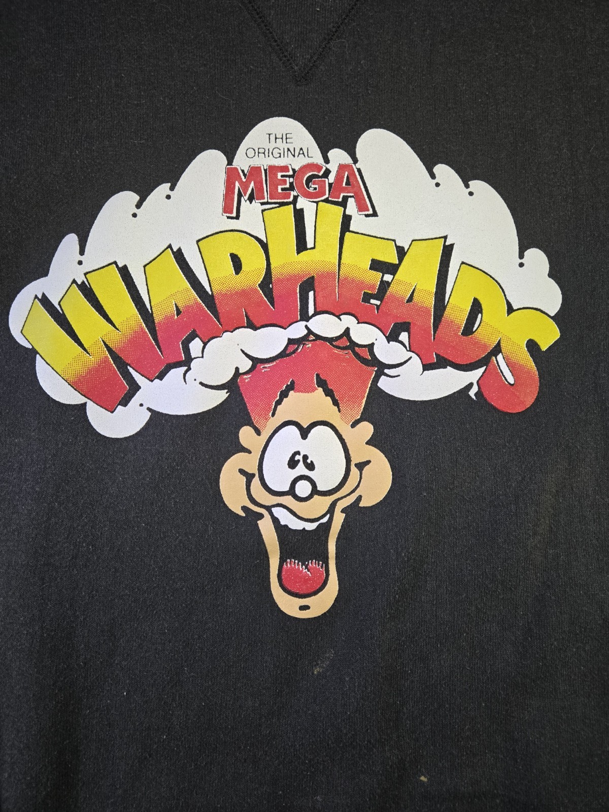 Vintage 90’s Warheads Sour Hard Candy Promo Shirt Size XL 25×27.5″, Rare, Black