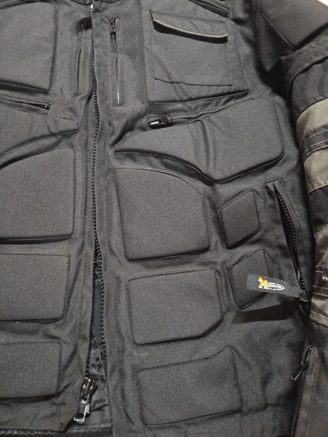 XELEMENT Padded Without Zip Out Liner Motorcycle Jacket Waterproof