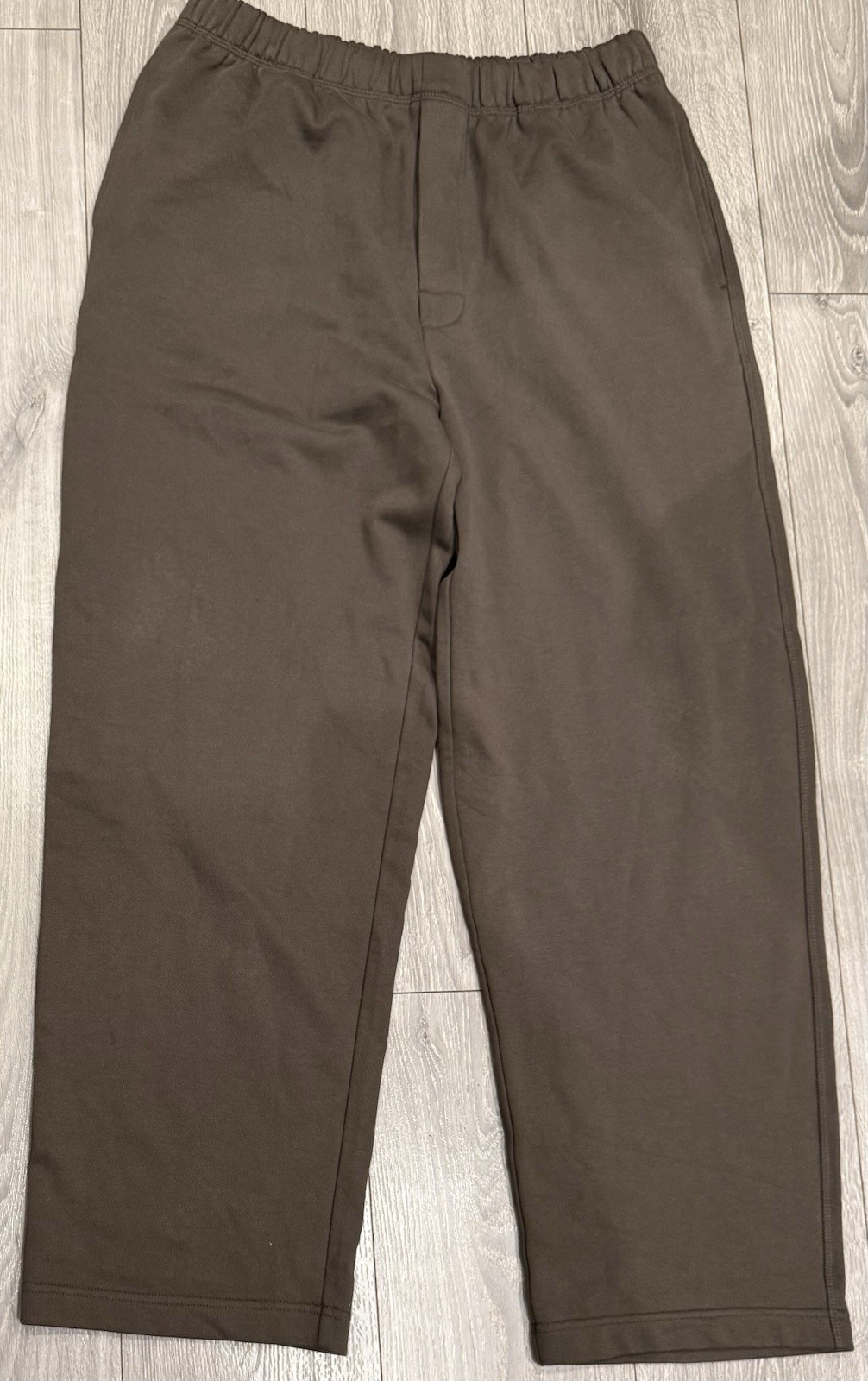 Arket Men’s French Terry Sweatpants Brown Size L BNNT Drawstring Waist Pockets