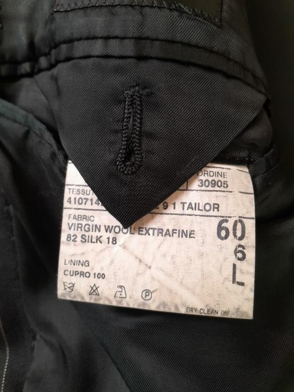 Men Corneliani Blazer Black Silk Wool 44 / XXL /