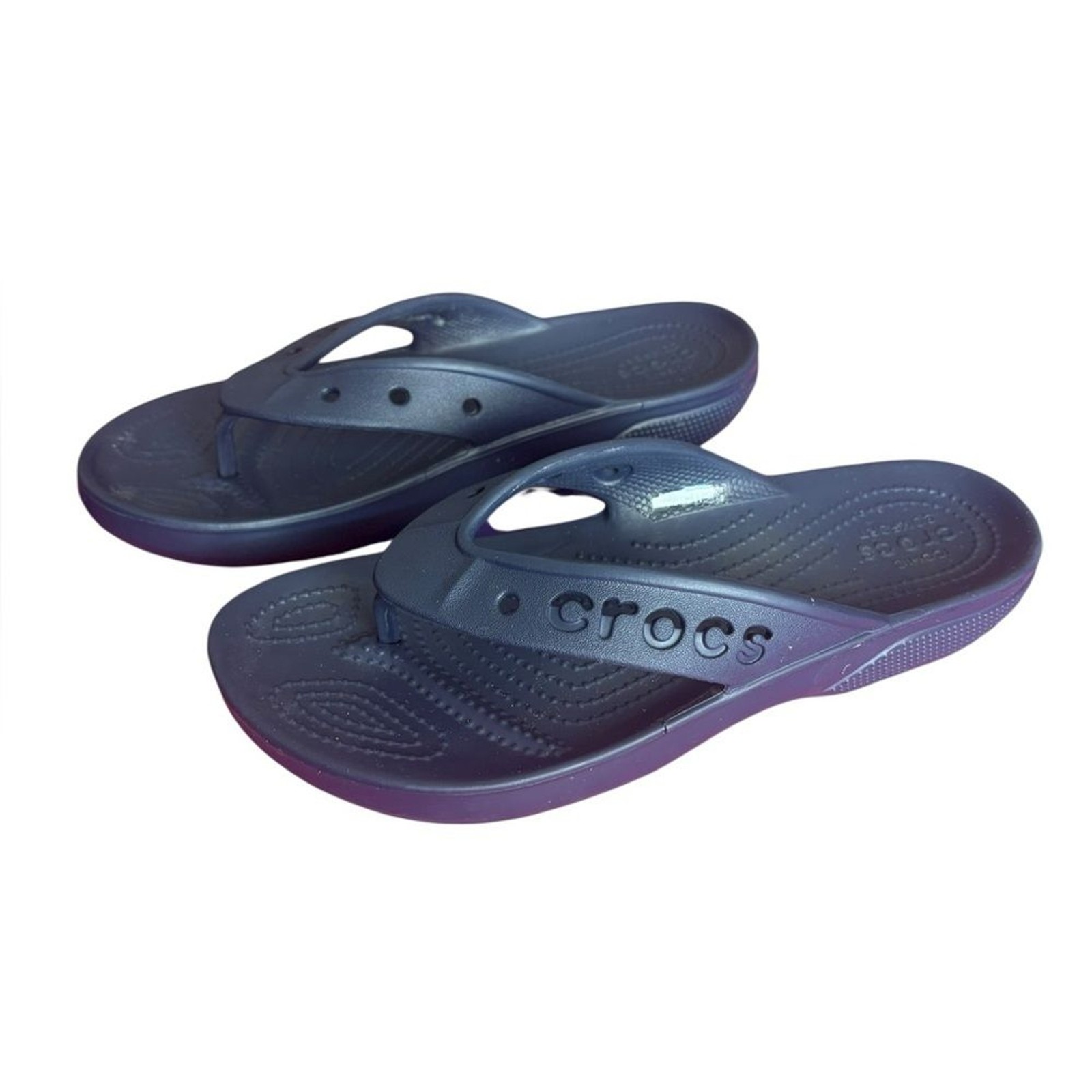 Crocs Sandals Baya II Flip Flop Slip On Mens 7 Women 9 Navy Blue