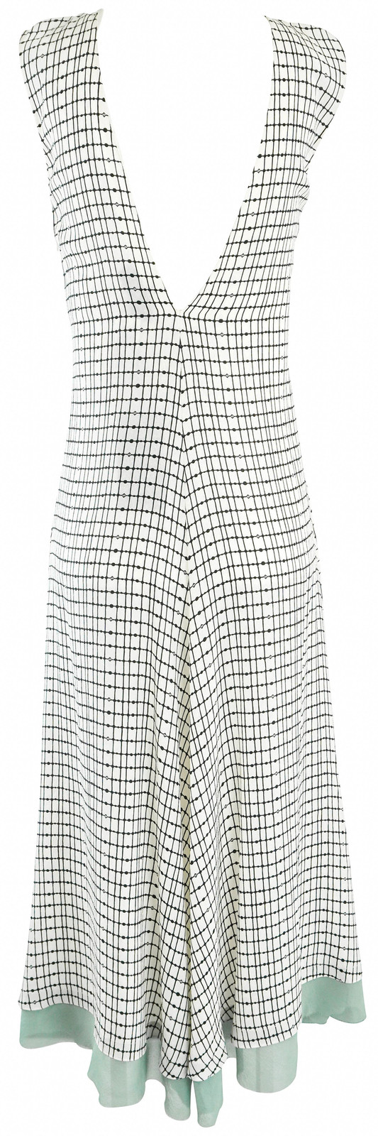 Fendi Grid Printed Dress in Off White