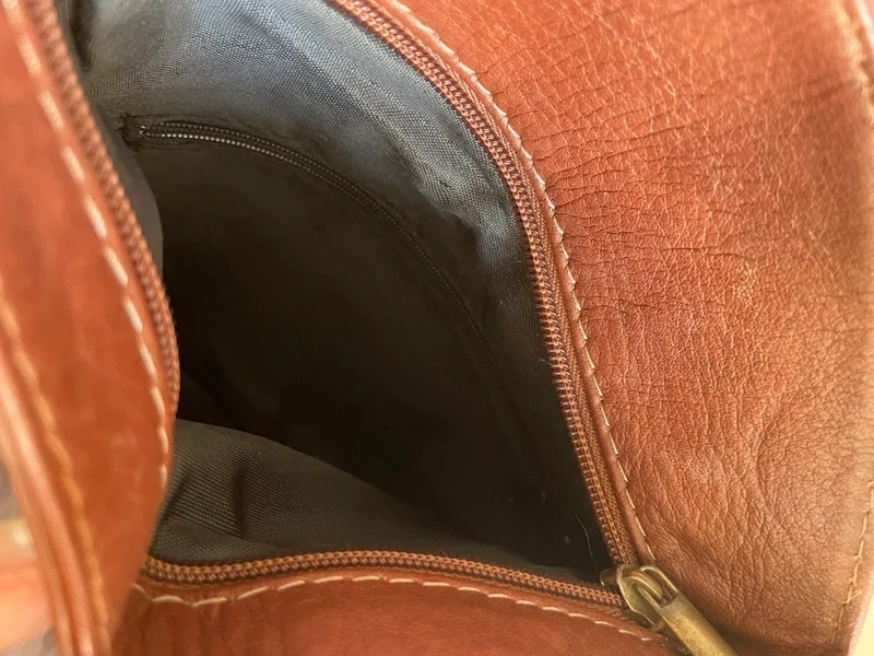 Dark brown leather saddle bag elegant minimalist crossbody bag