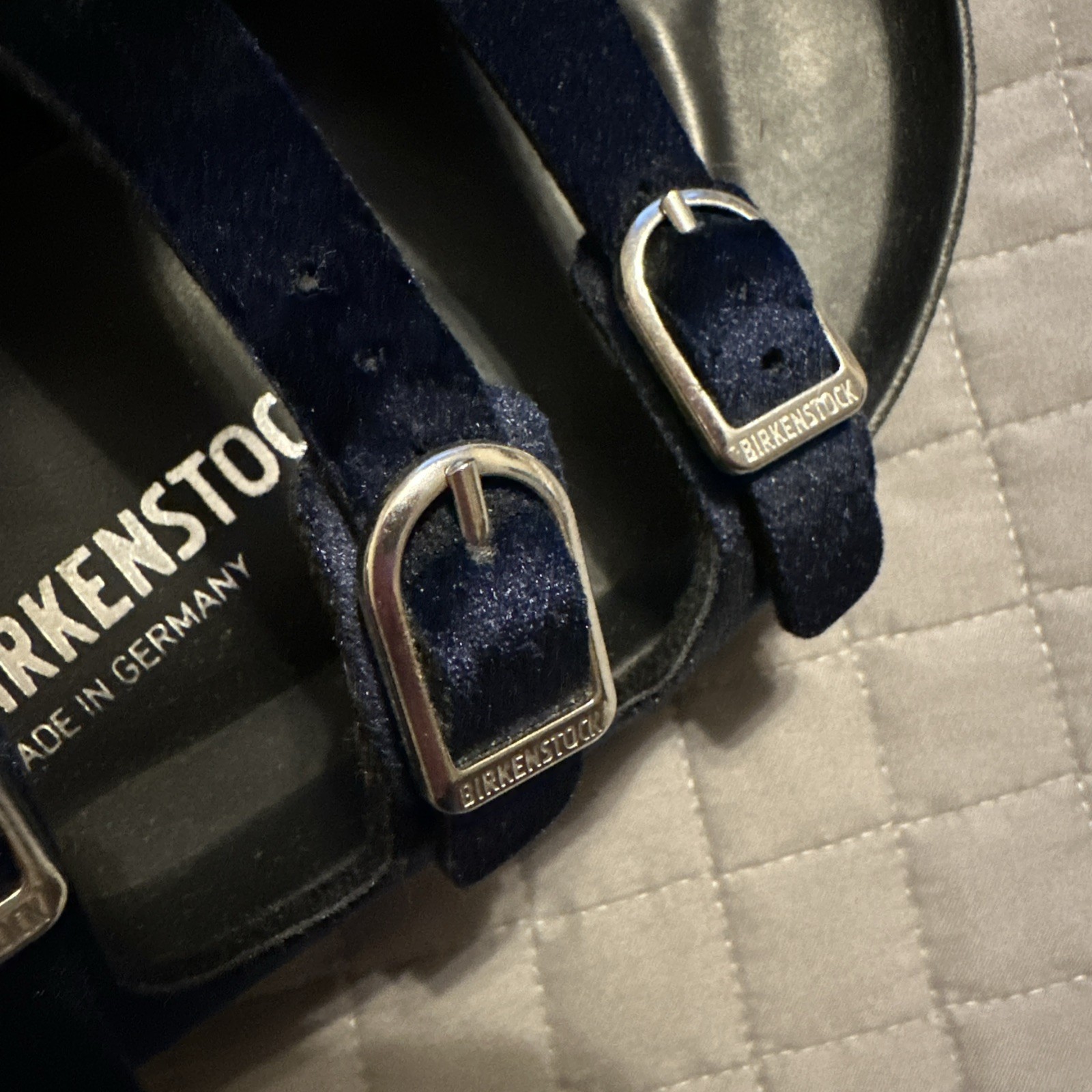 Birkenstock Florida Fresh Sandals in Velvet Navy Size 39, 8 Narrow – NEW