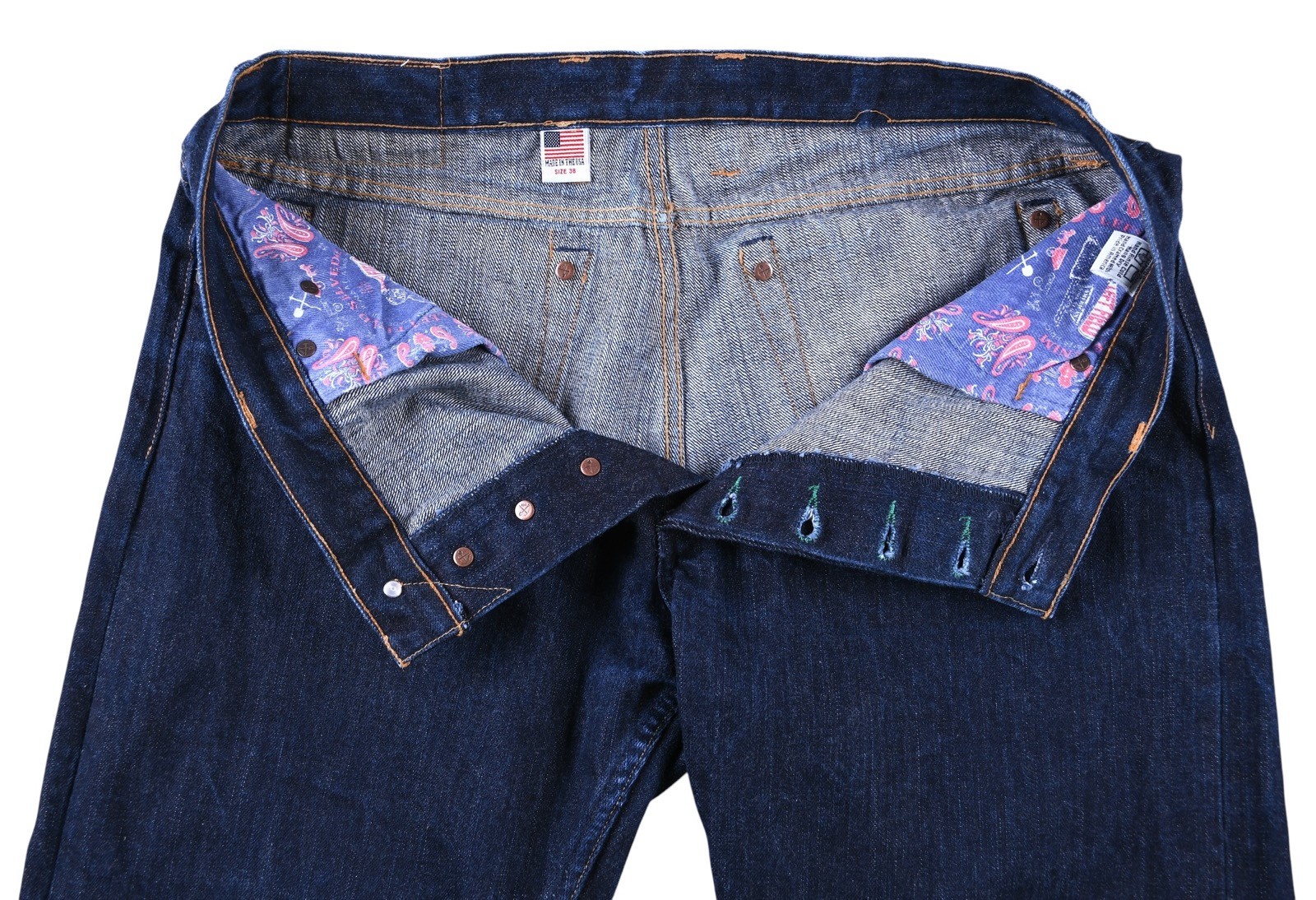 Left Field NYC American Workwear Selvedge Denim Jeans Made USA 38 Raw Indigo
