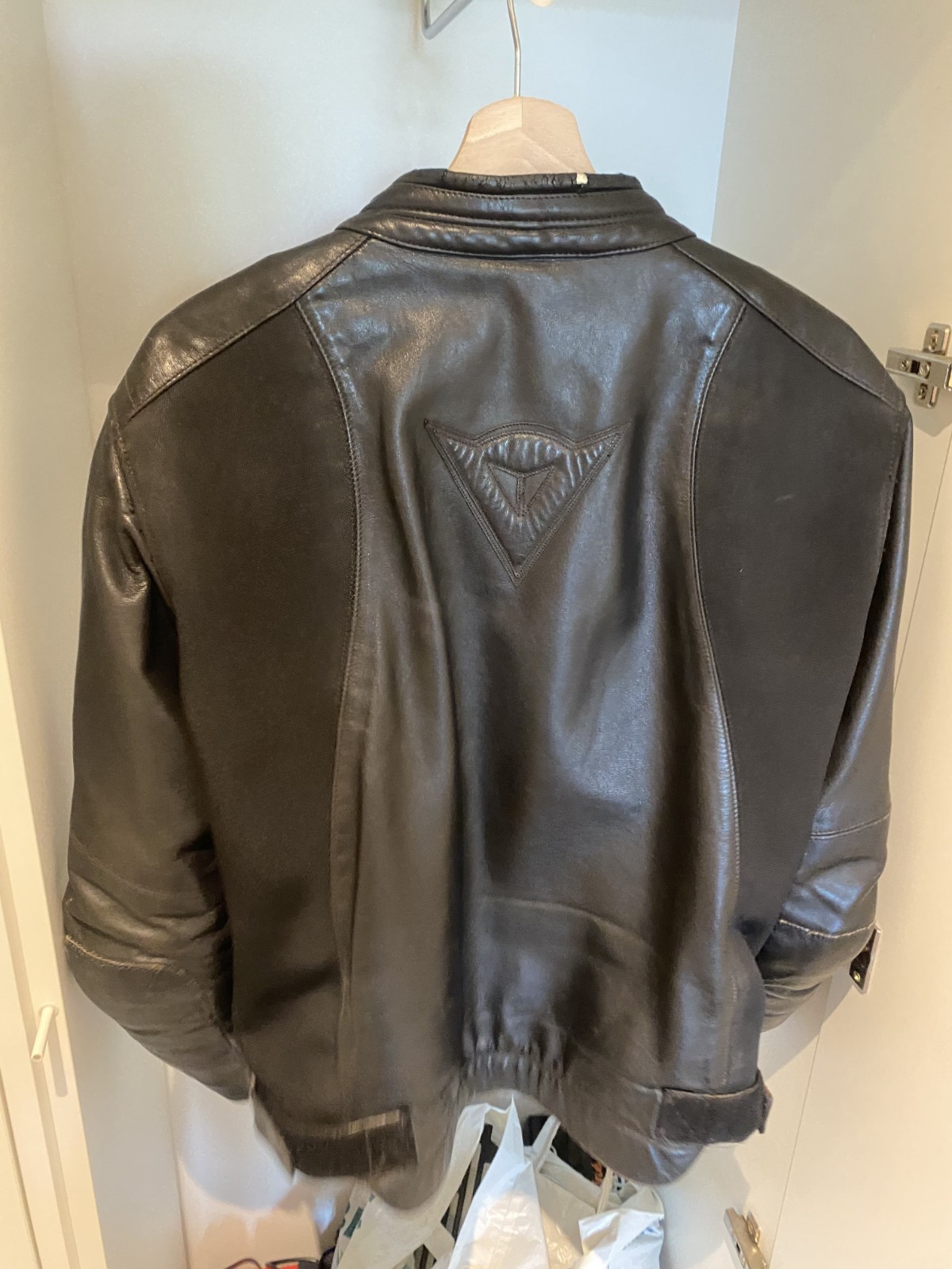 vintage leather motorcycle jacket Dainese men