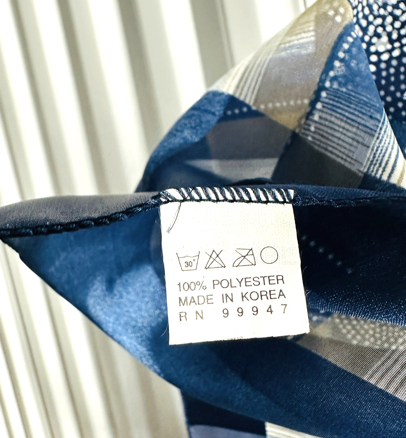 Vintage Ancient Egypt Style Scarf Wrap Blue Geometric Art Print Pyramids 40×38”
