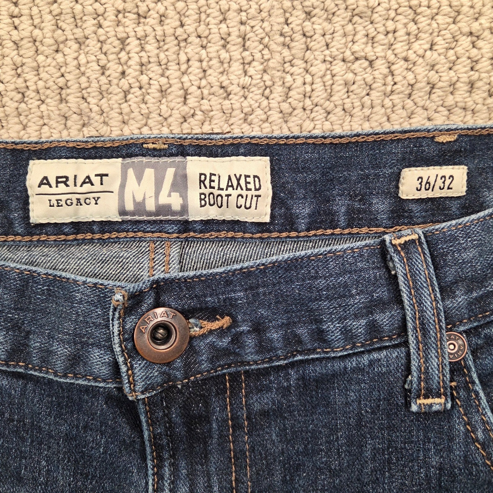 Ariat M4 Legacy Relaxed Boot Cut Jeans Mens 36×32 Dark Wash