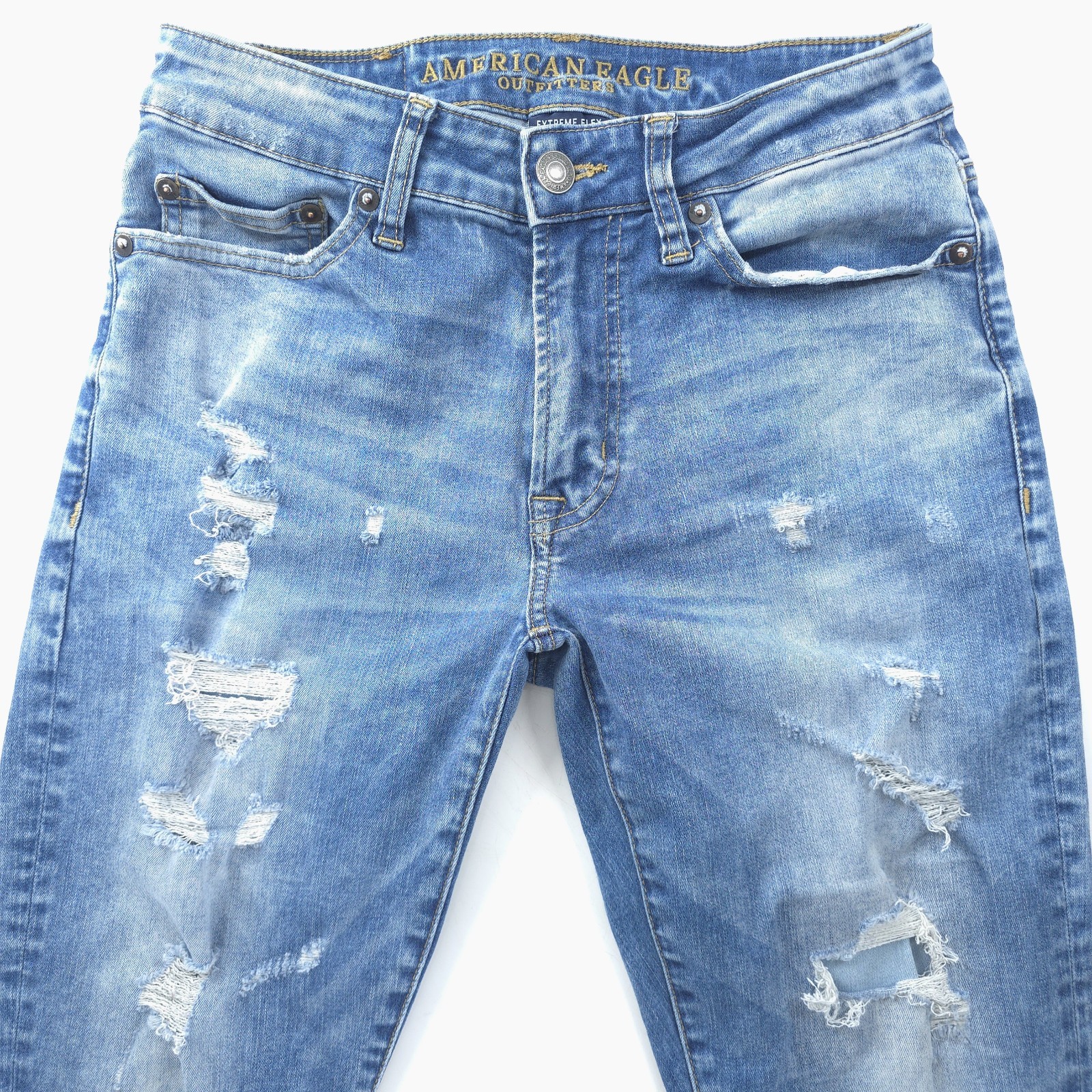 American Eagle Jeans Slim Mens 28×30 Distressed Indie Sleaze Hipster Soft Grunge