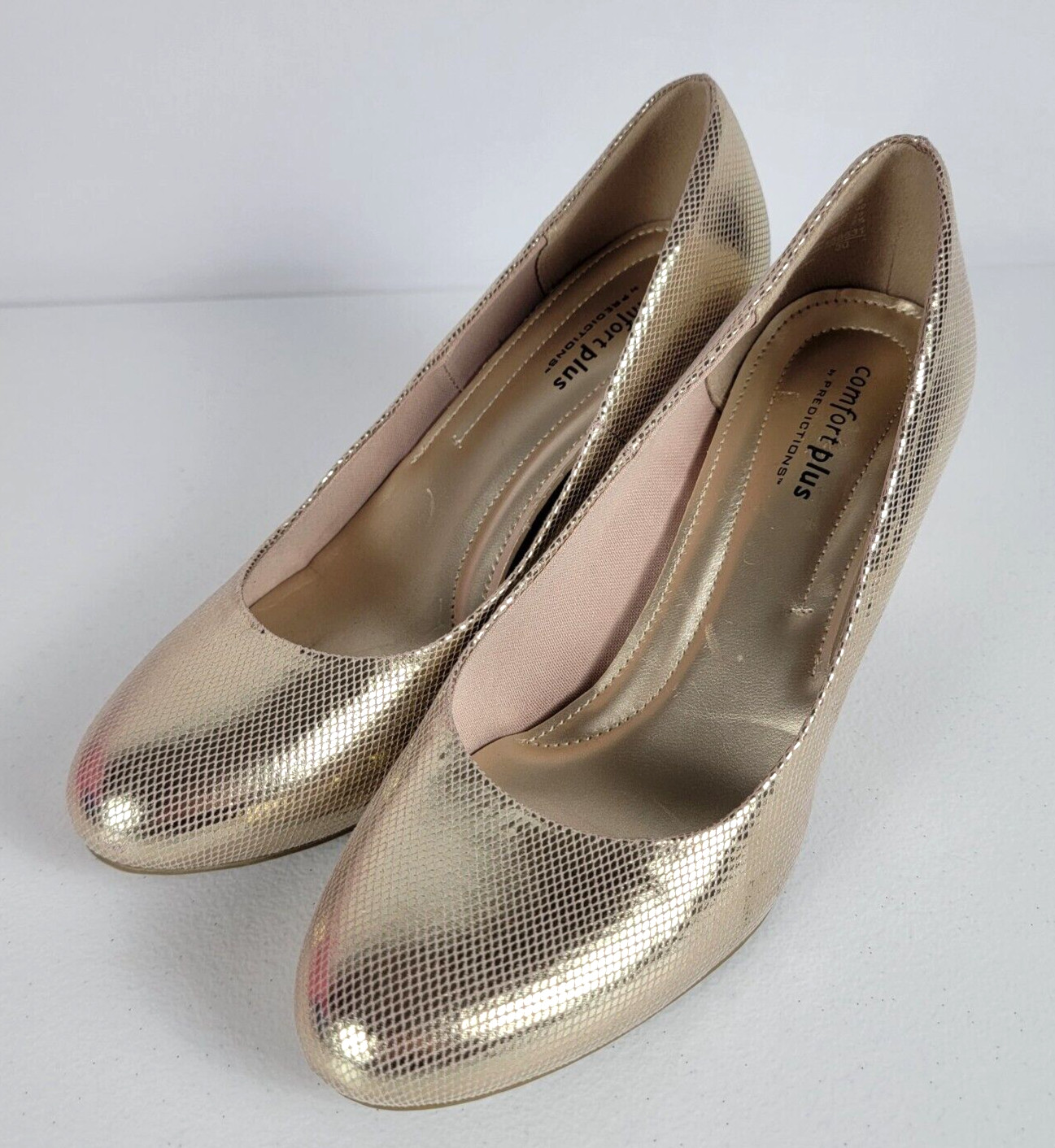 Comfort Plus By Predictions Gold Pumps Faux-Leather Women’s US SIZE 8