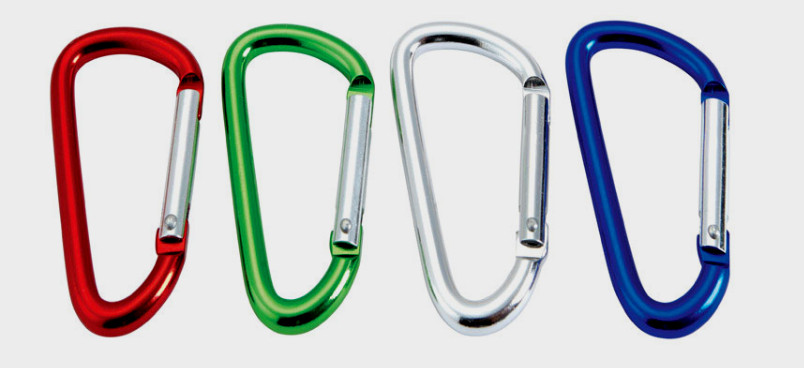 Home Plus Carabiner HOOK KEY RING 2.5″ L Aluminum ASSORTED COLORS 1pk DR77344-2