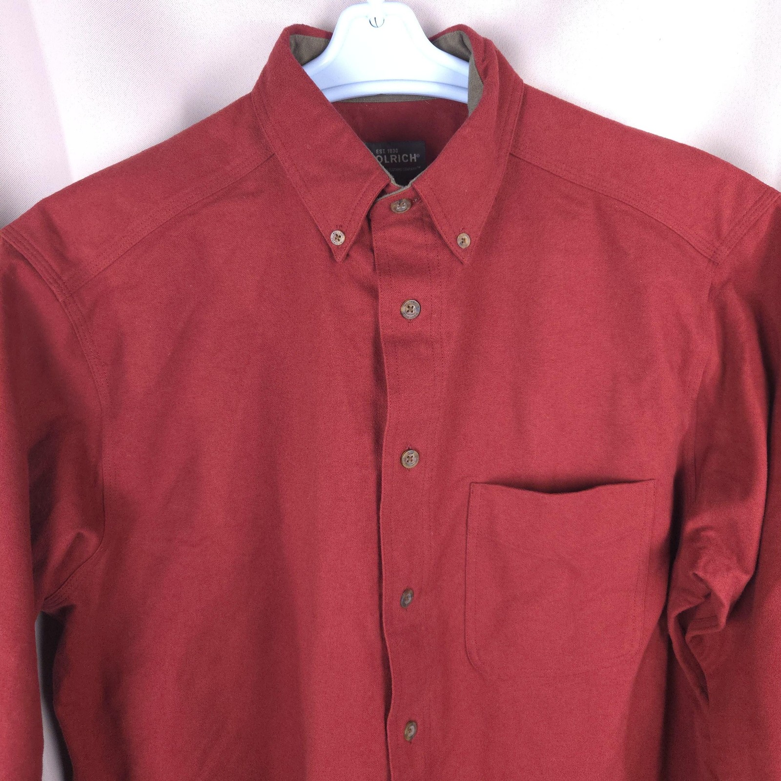 Woolrich Shirt Men L Chamois Midweight Button Front Elbow Pads Grandpa Peru NEW