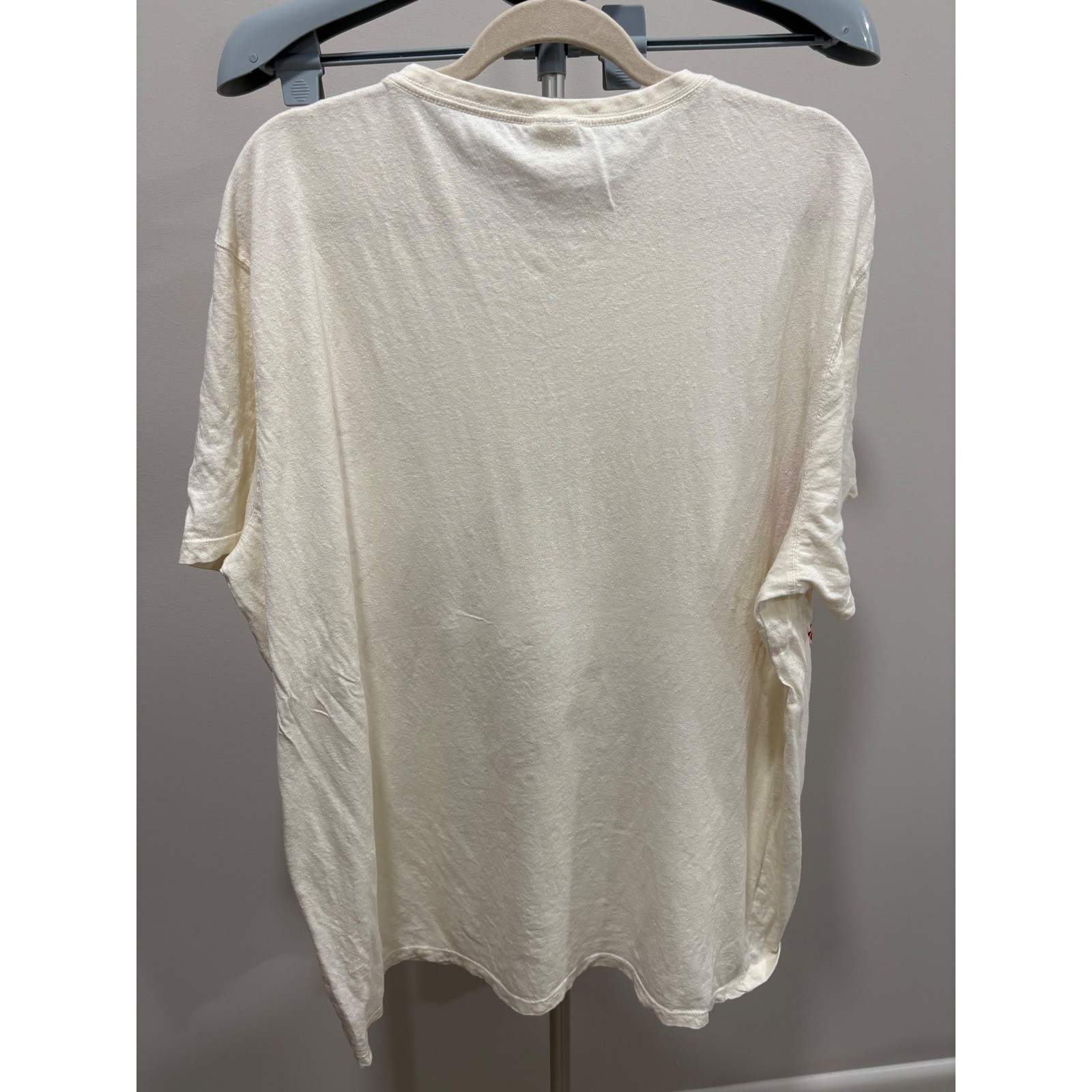 Onno Men’s Hemp Cotton Printed Graphic Tee Cream XXL Geometric Aztec Southwest