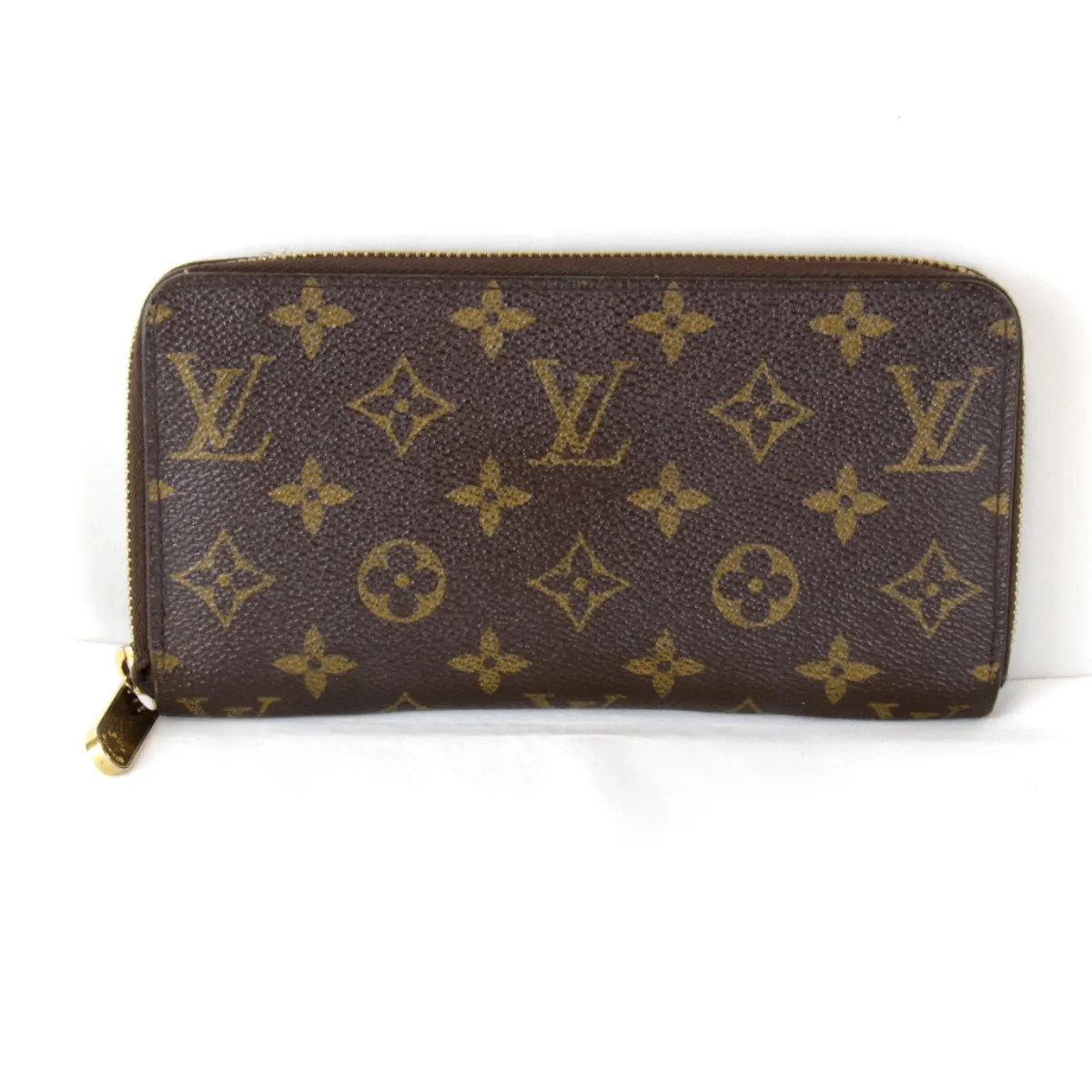 Louis Vuitton M42616 Monogram Zippy Wallet Brown Zip-Around 7.48in x 3.94in