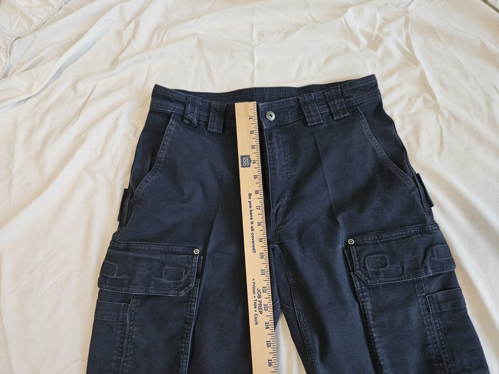 Duluth Flex Fire Hose Pants Mens 32×30 Blue Cargo Standard Fit Workwear Utility