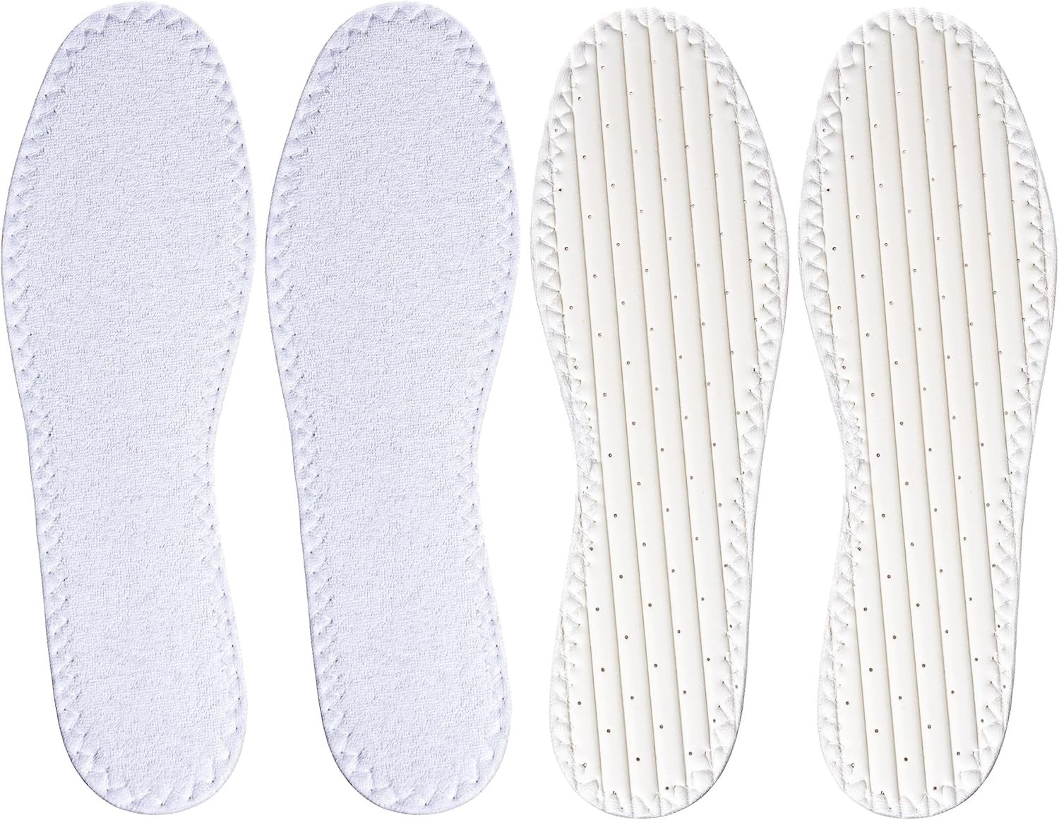 Happystep Terry Cloth Shoe Inserts Washable Insoles Sockless Liners Women Sweat