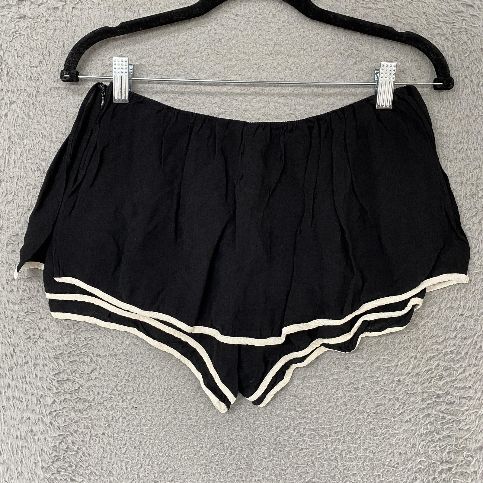 See By Chloe Skort Womens 2 Black Retro Layered Pinup Crepe Designer Summer