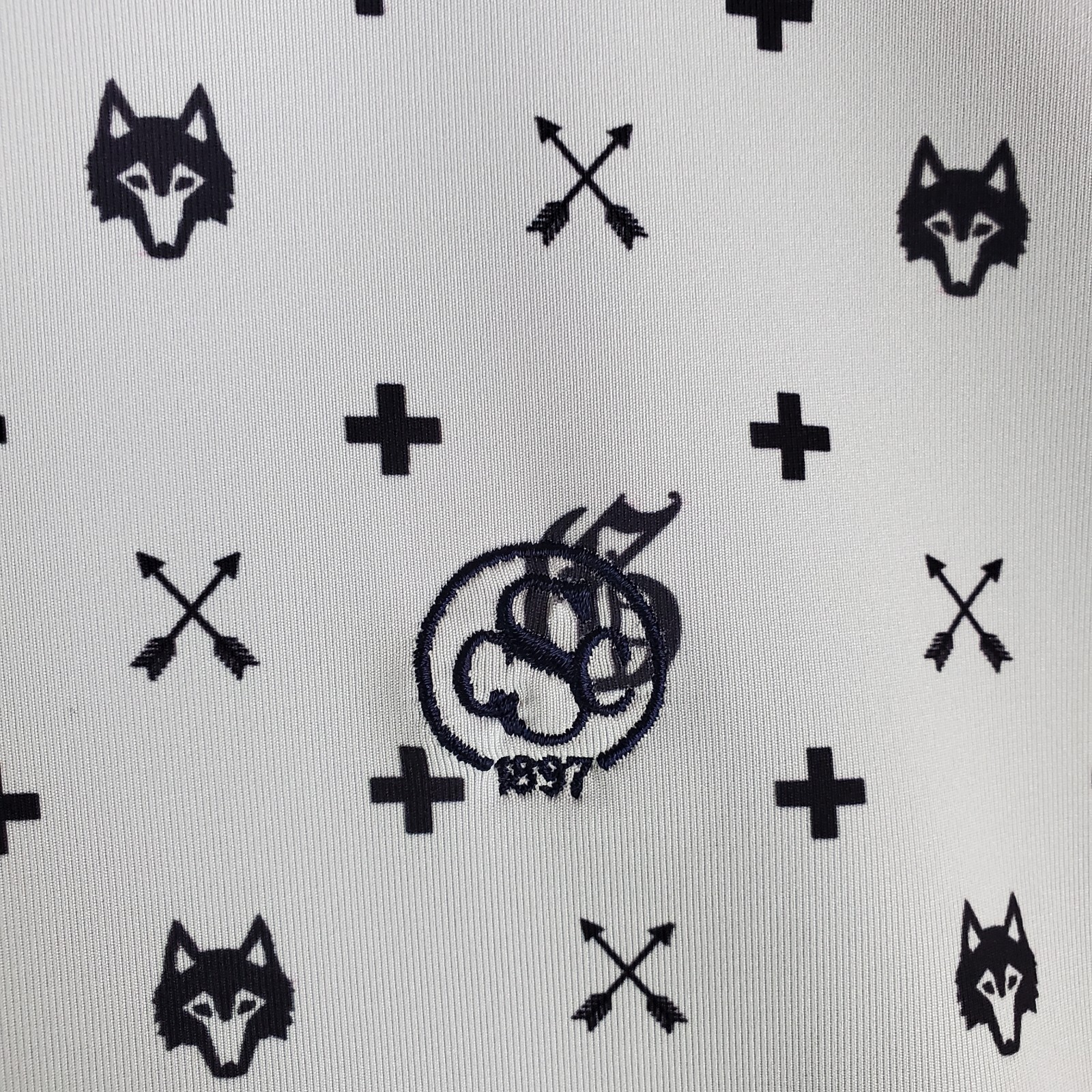 GREYSON Sz large Mens Cutaway Collar Polo Shirt Performance All Over Print Golf