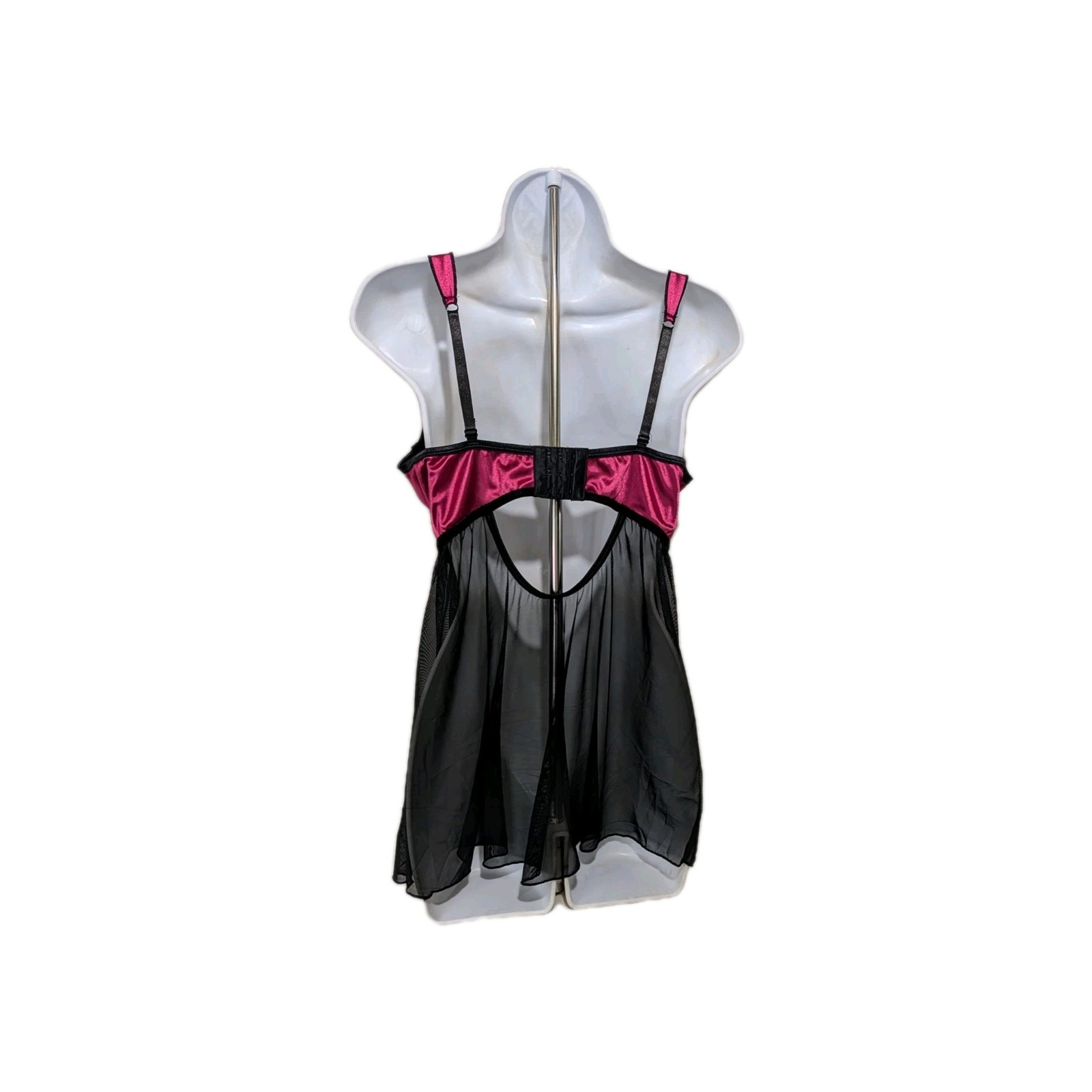 NWOT Icollection Venetian Lace Stain Babydoll Chemise Womens M Dark Romantic