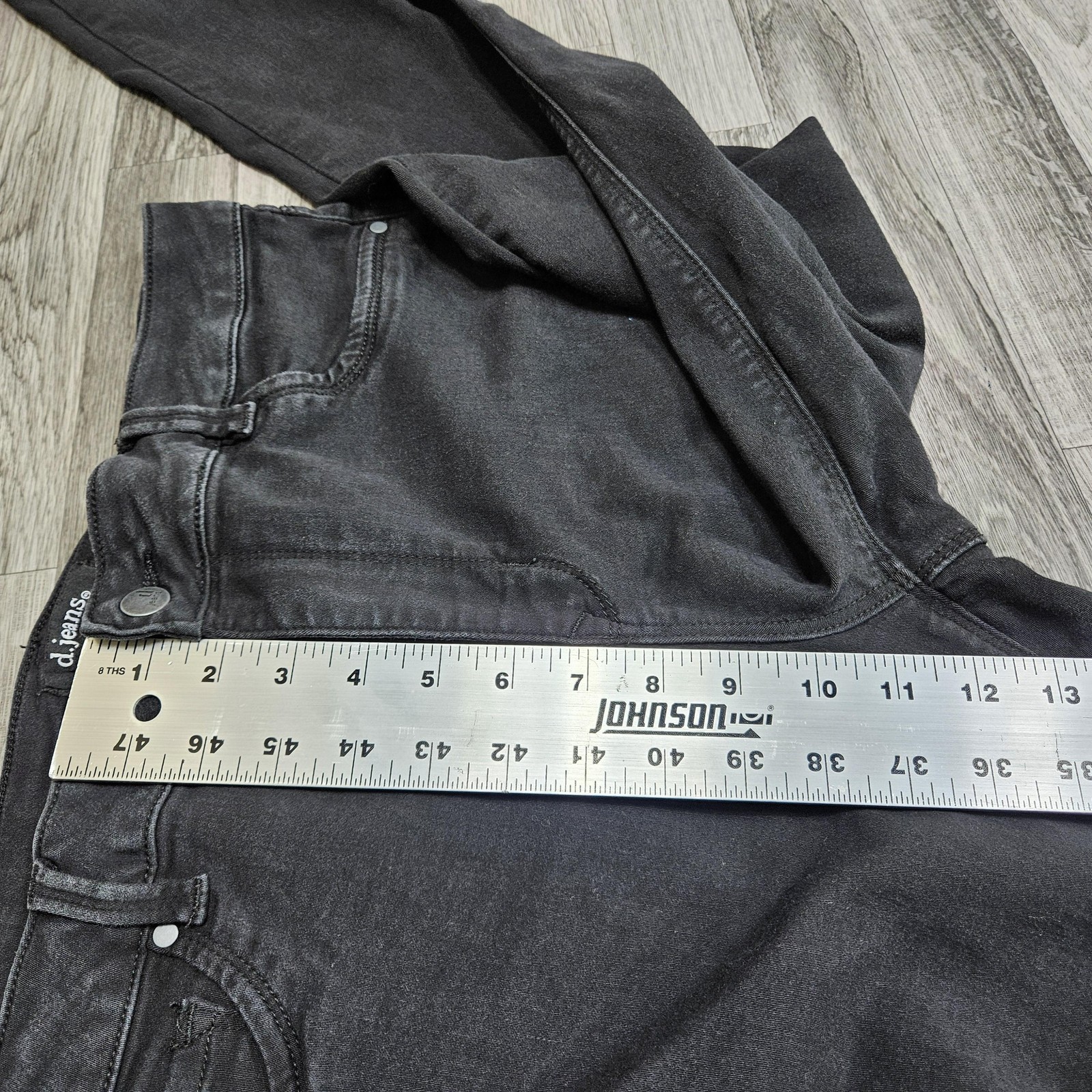 D.jeans Jeans Womens 14 Gray Charcoal Wash High Rise Skinny Stretch Denim Pants