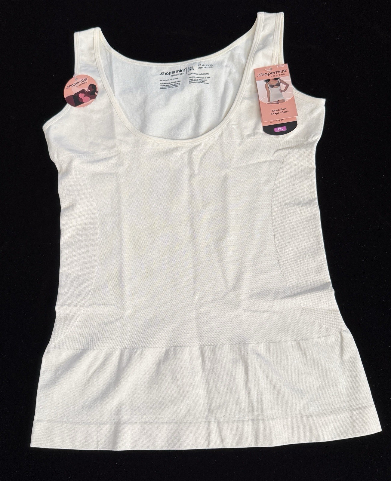 Shapermint Essential Open Bust Shaper Cami Beige Nude Size 2XL NWT