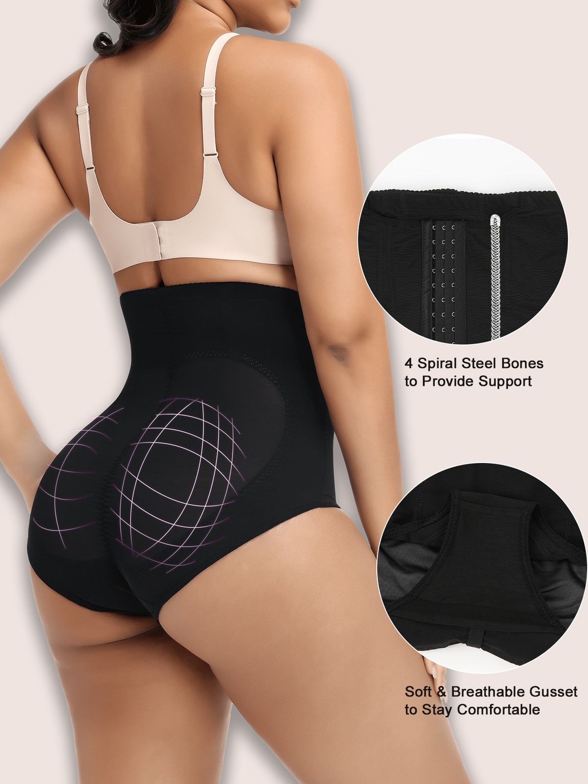 Women High Waisted Butt Lifter Shapewear Panty Girdle Tummy Control Body Shaper