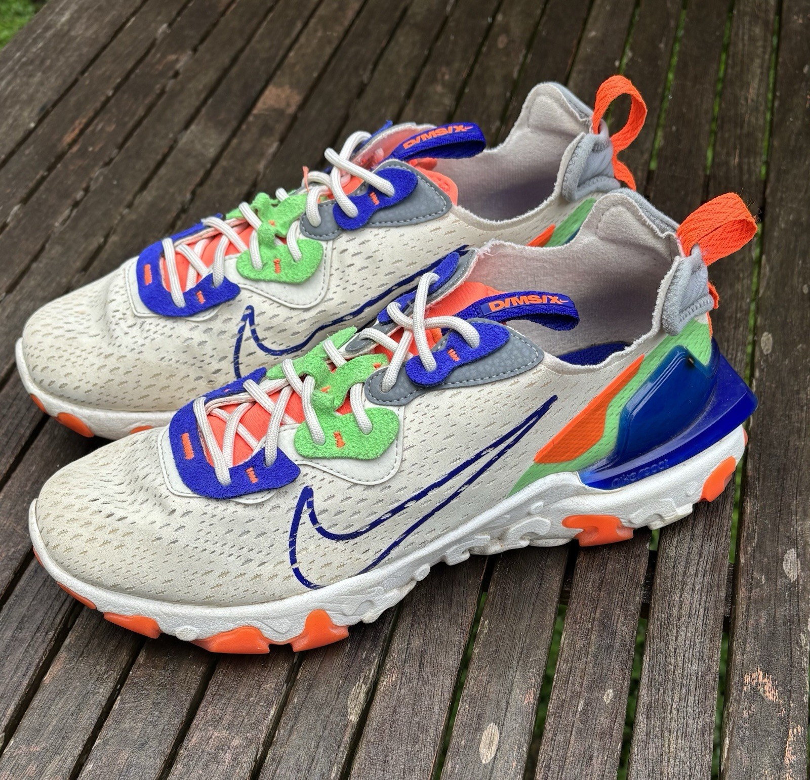 Nike React Vision Running Shoes Pale Ivory Multicolor Womens 10 CI7523 104