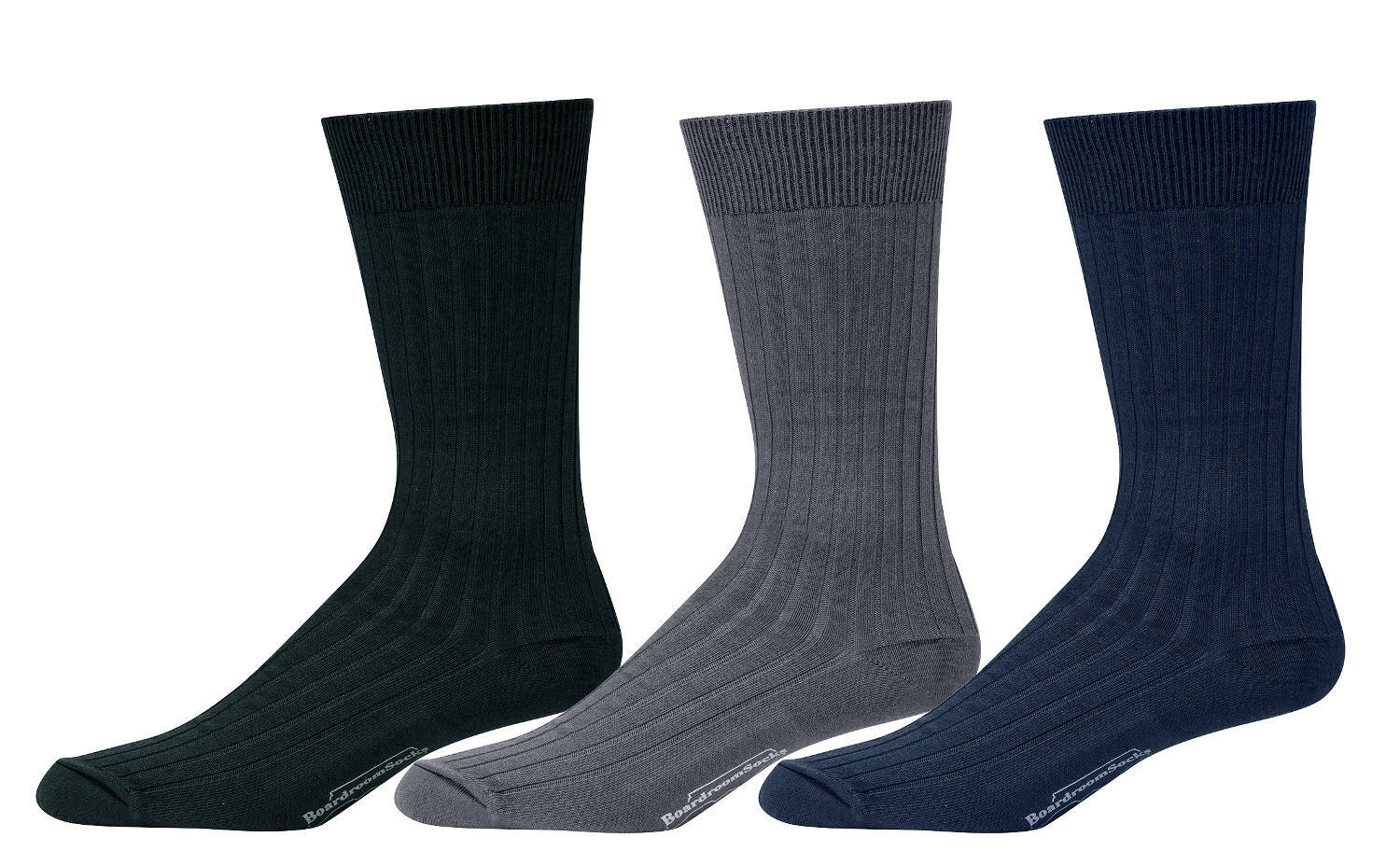 3 Pairs Men’s Dress Socks, Cotton Mid-Calf Luxury Socks for Business & Formal