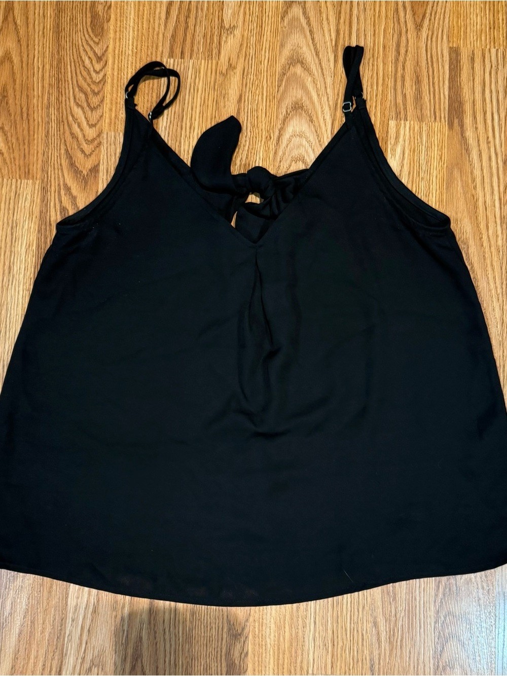 ESQUALO Black V-Neck Spaghetti Strap Tank