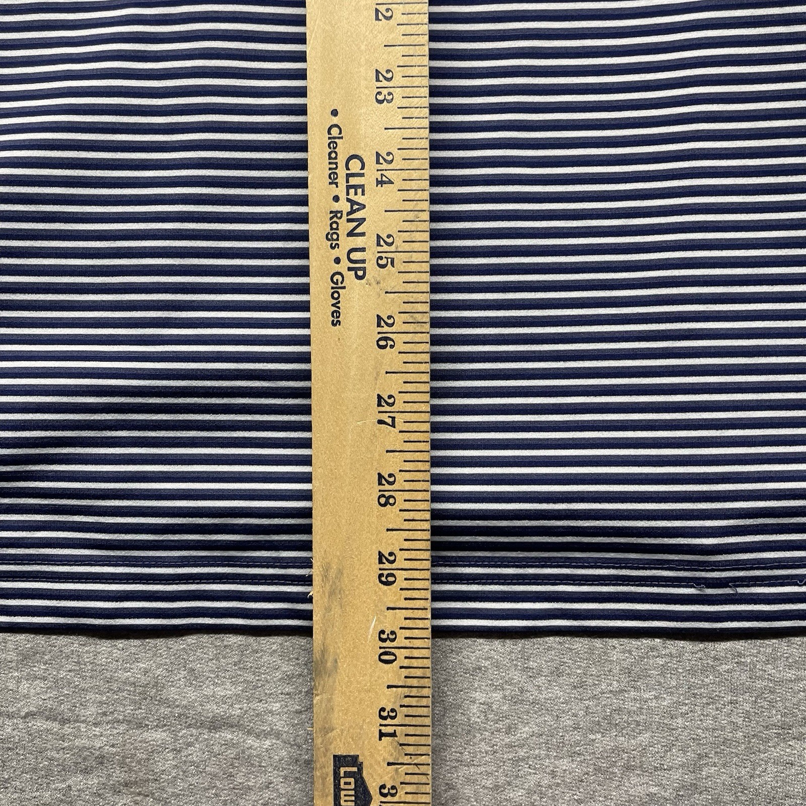 Stitch Willowbrook Golf Mens Medium White Blue Striped Performance Polo Shirt