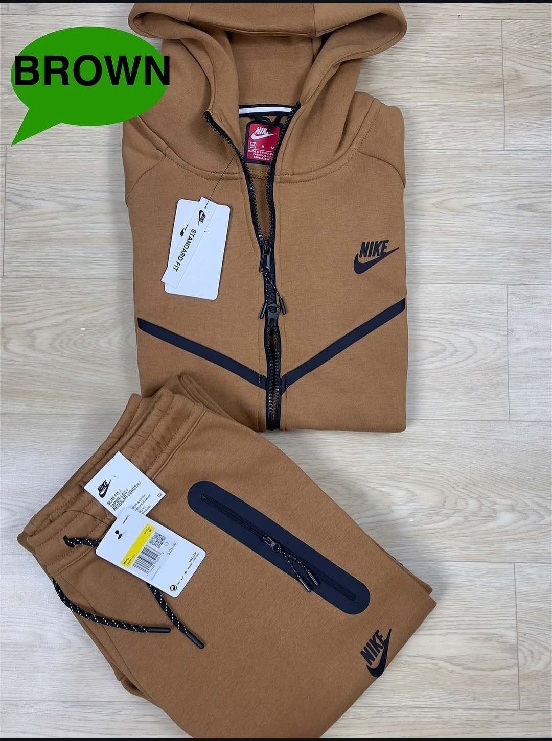NIKE TECh Fleece Full Zip Up Tracksuit Hoodie & Pants