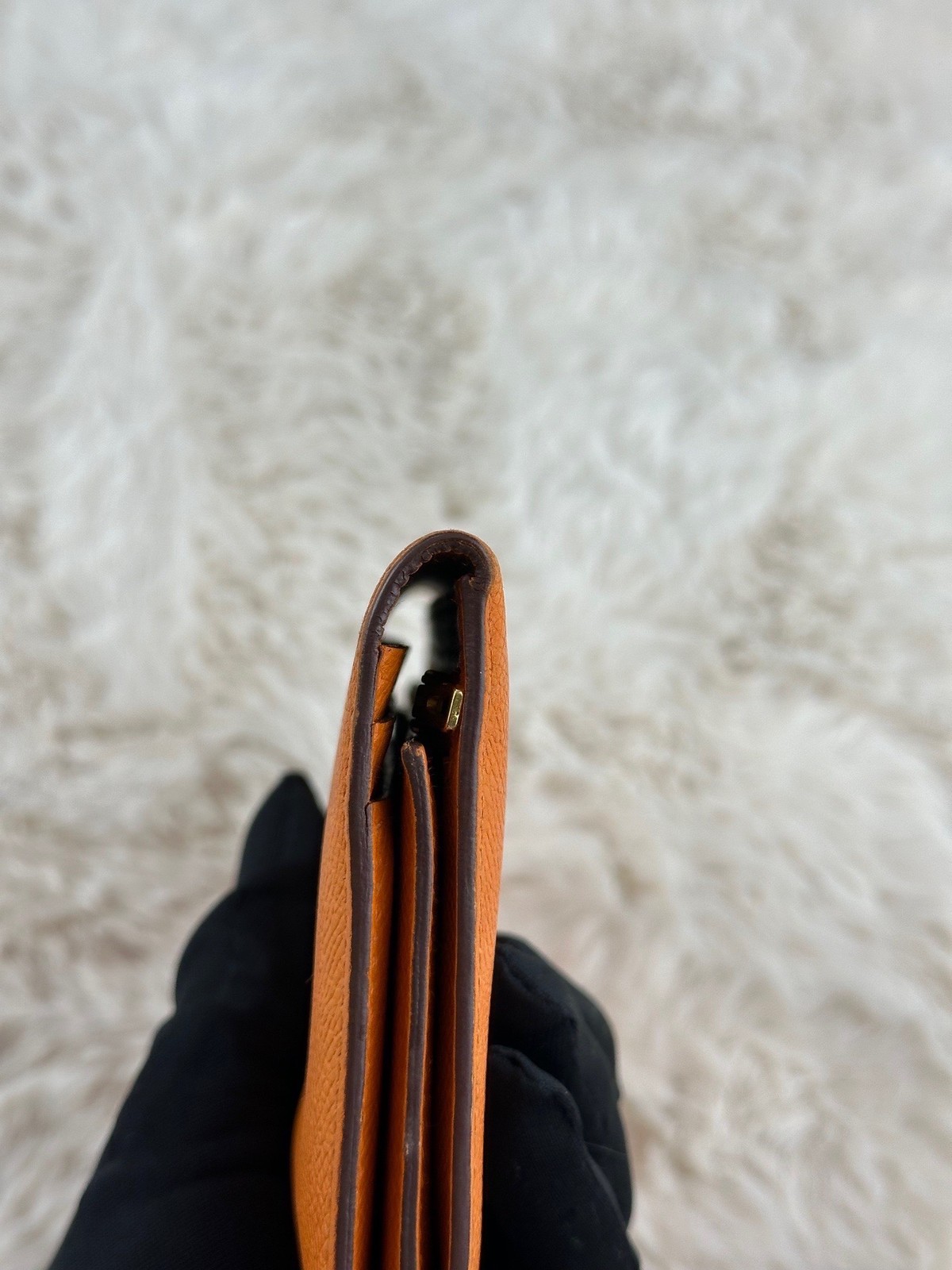 Hermes Pre-Owned Authentic Long Wallet Length 17 cm, width 1 cm, height 9 cm