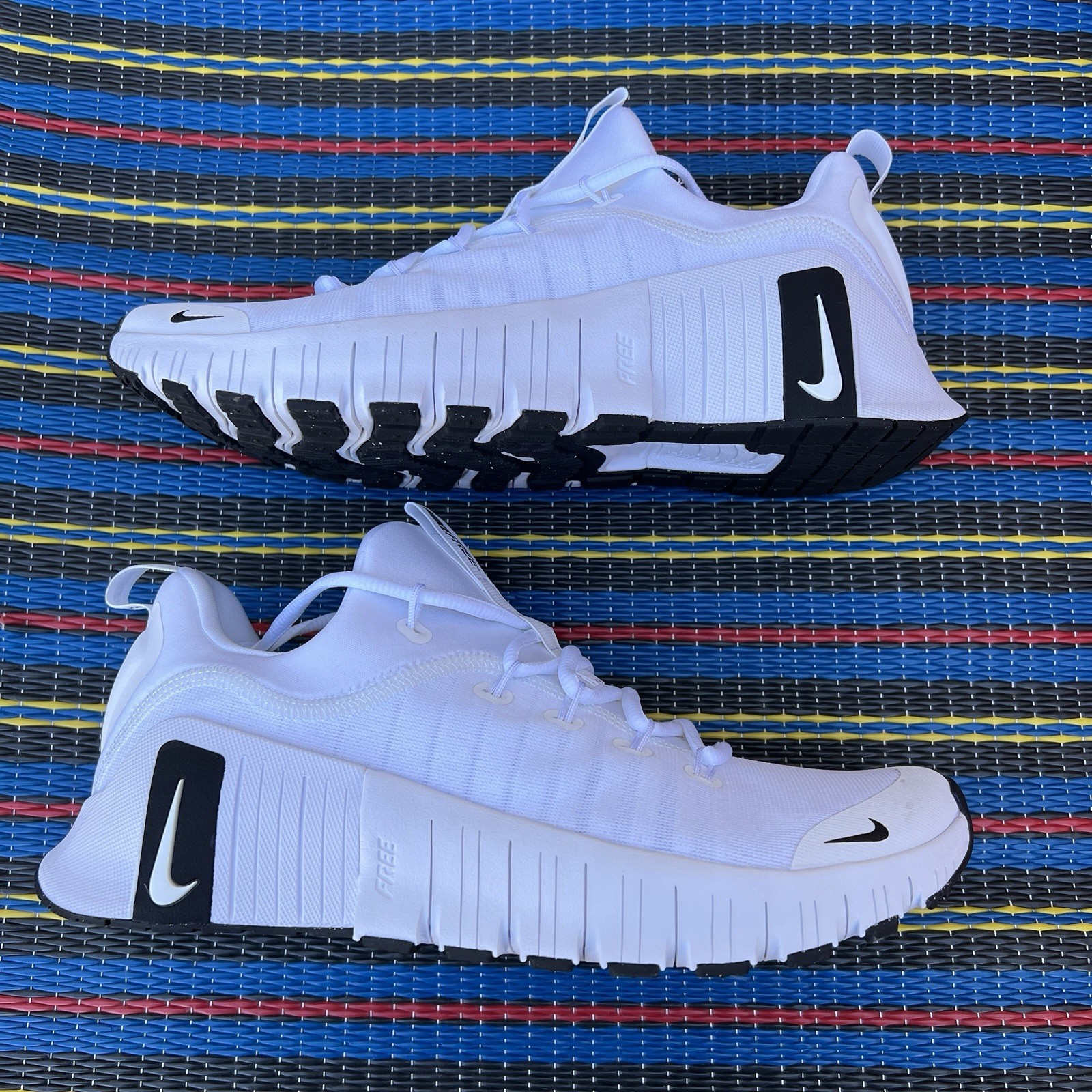 Nike Free Metcon 6 White Black Train Workout Gym FJ7127-101 Size 9 – 11 Men