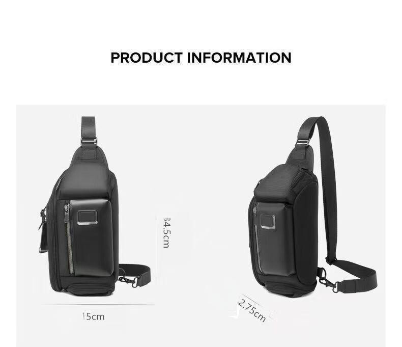 TUMI ALPHA elly Sling Bag New Nylon Leather Black Shoulder bag 232399 outlet