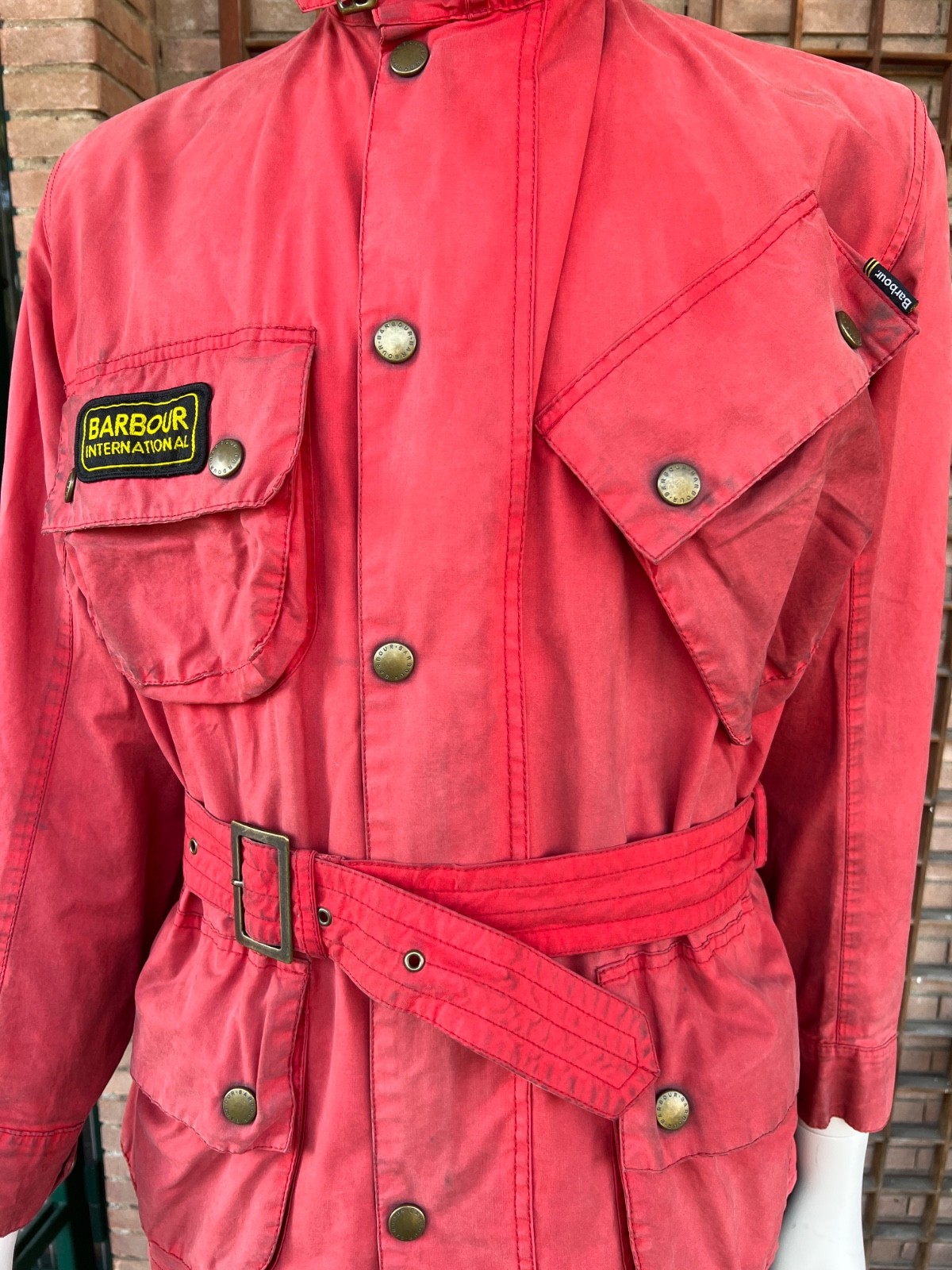 BARBOUR INTERNATIONAL Steve McQueen Collection Limited Waxed Cotton Red L