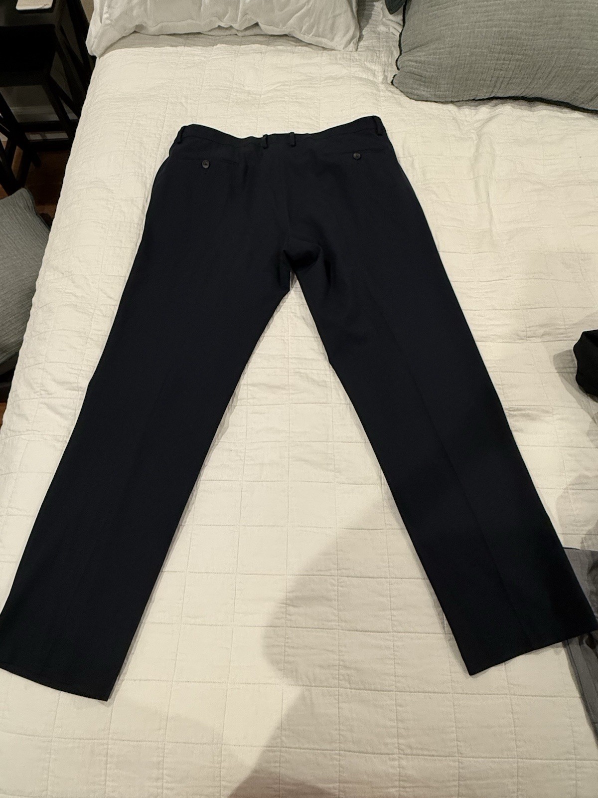 Haggar The Active Series Men’s Blue Stretch Knit Flat Front Dress Pants 38W