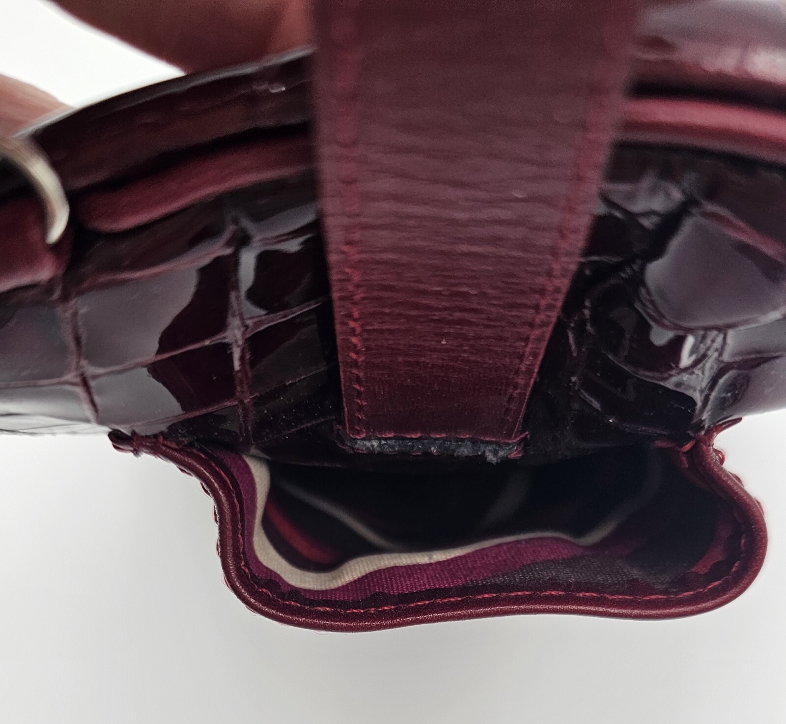 Brighton Burgundy /Dark Red Leather Crossbody Purse