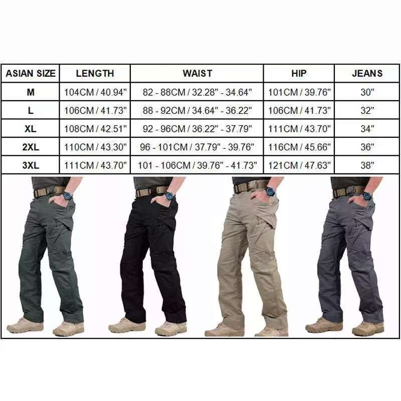 Tactical Men Cargo Pants Outdoor Pants Soldier Straight-fit Work Combat Trousers