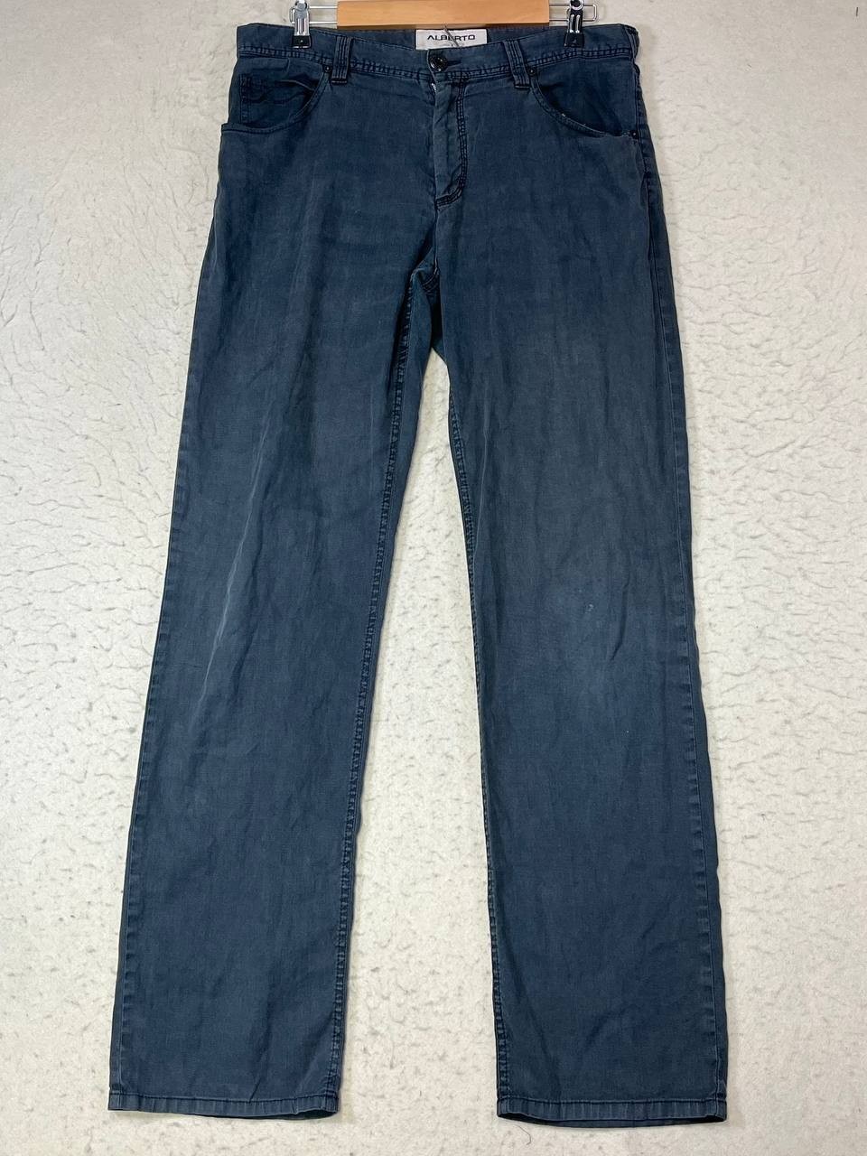 Alberto Pants Mens 33-34 Modern Fit Broken Twill Stretch Black See Pockets