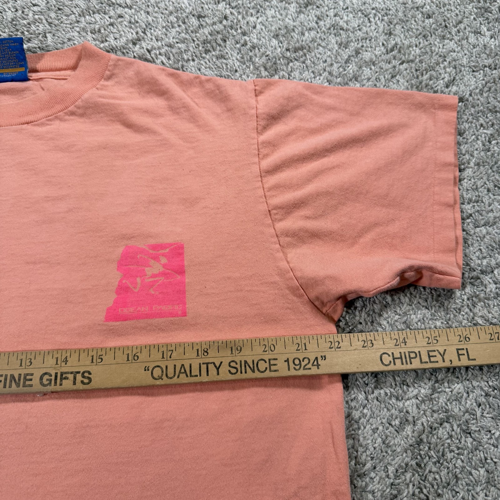 Vintage Ocean Pacific Shirt Mens Large Pink Windsurf Surf Graphic 80s 1989 USA