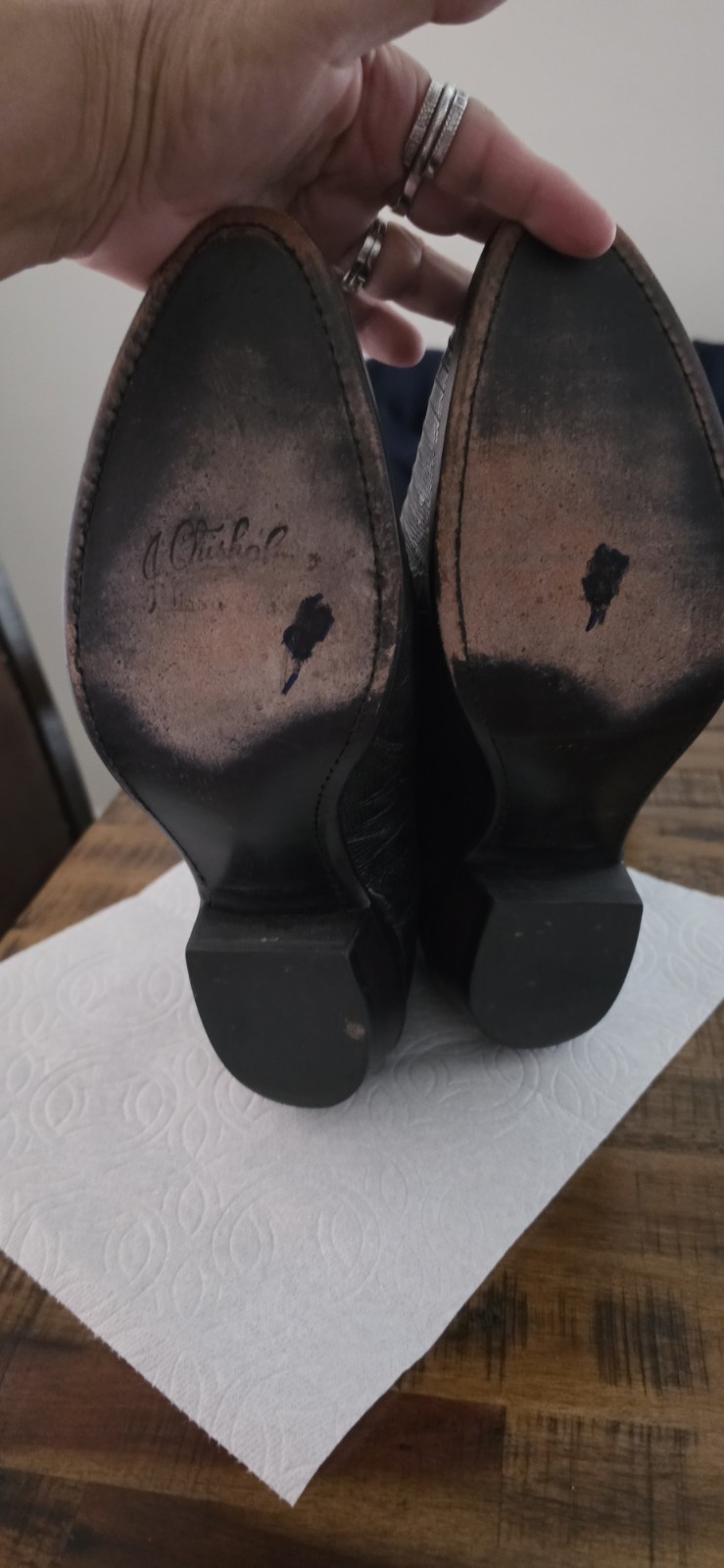J. CHISHOLM Teju Lizard Handcrafted Leather Cowboy Boots Men 12 EE – USA EUC