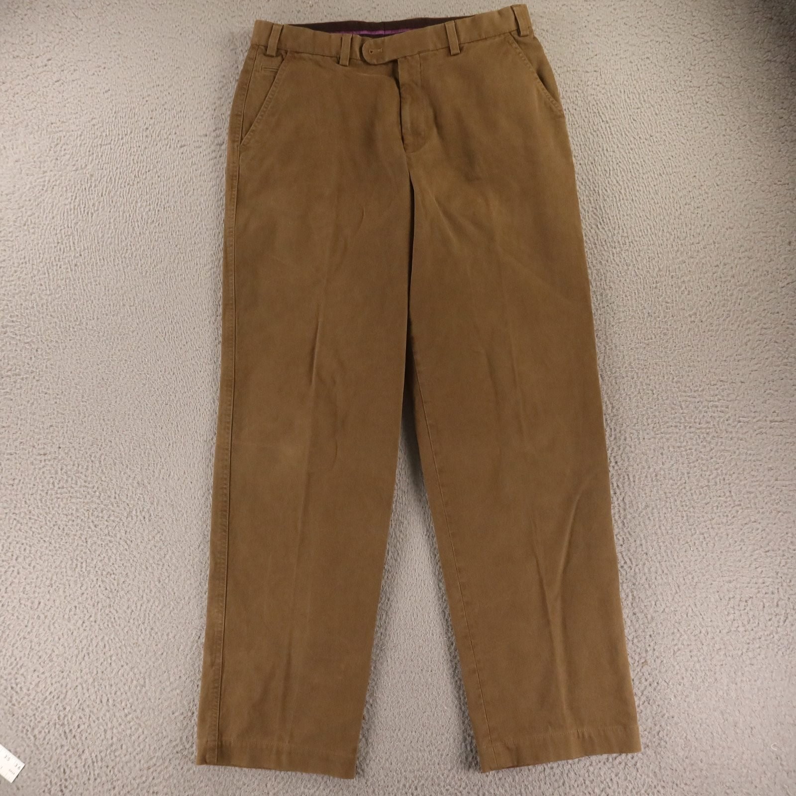 Hiltl Pants Mens 34×32 Brown Canvas Hopsack Cotton Jefferson Smartcel Clima