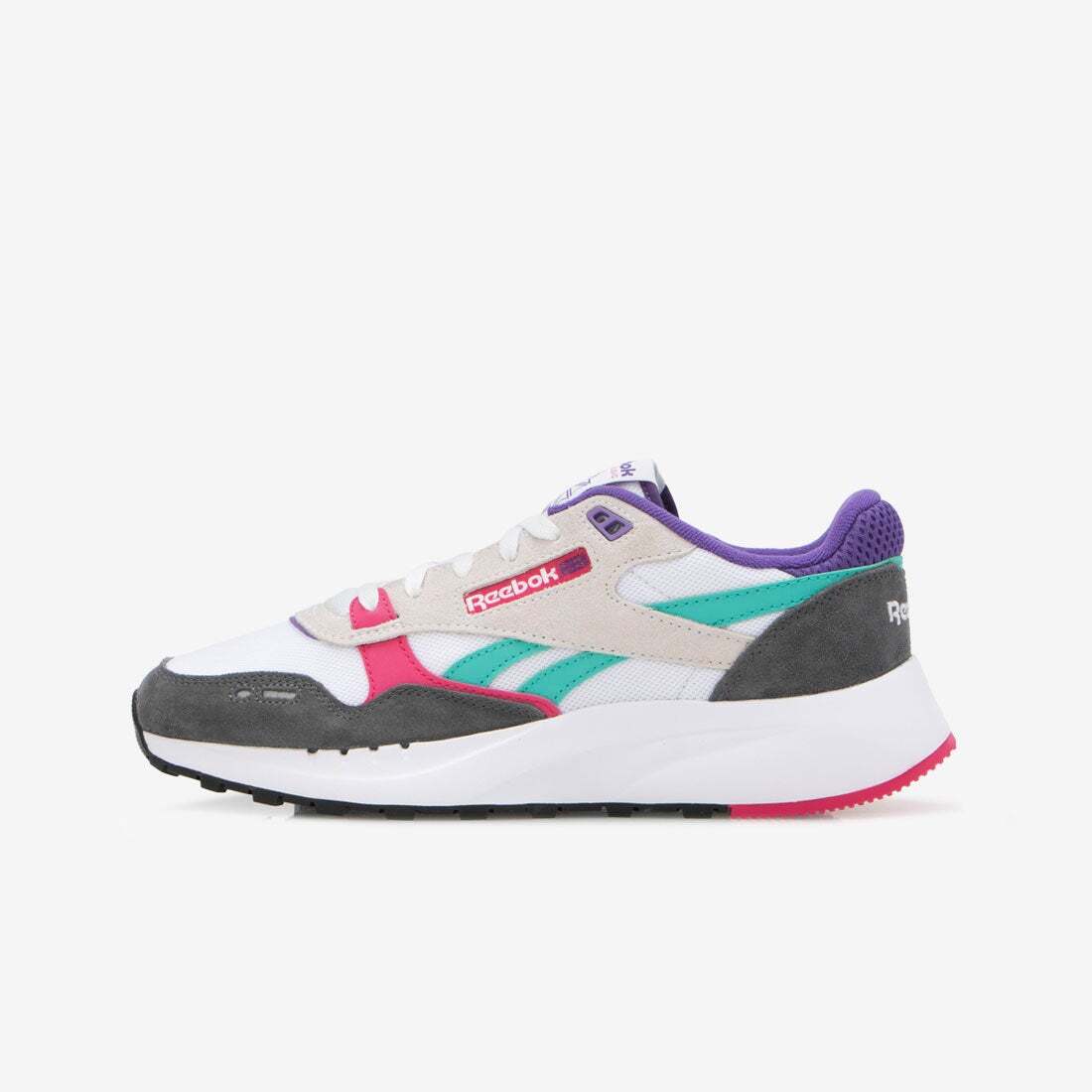 Reebok Classic Leather 2400 Chalk Grey 5 Bold Pink 100201036 Sneaker Men Us7.5