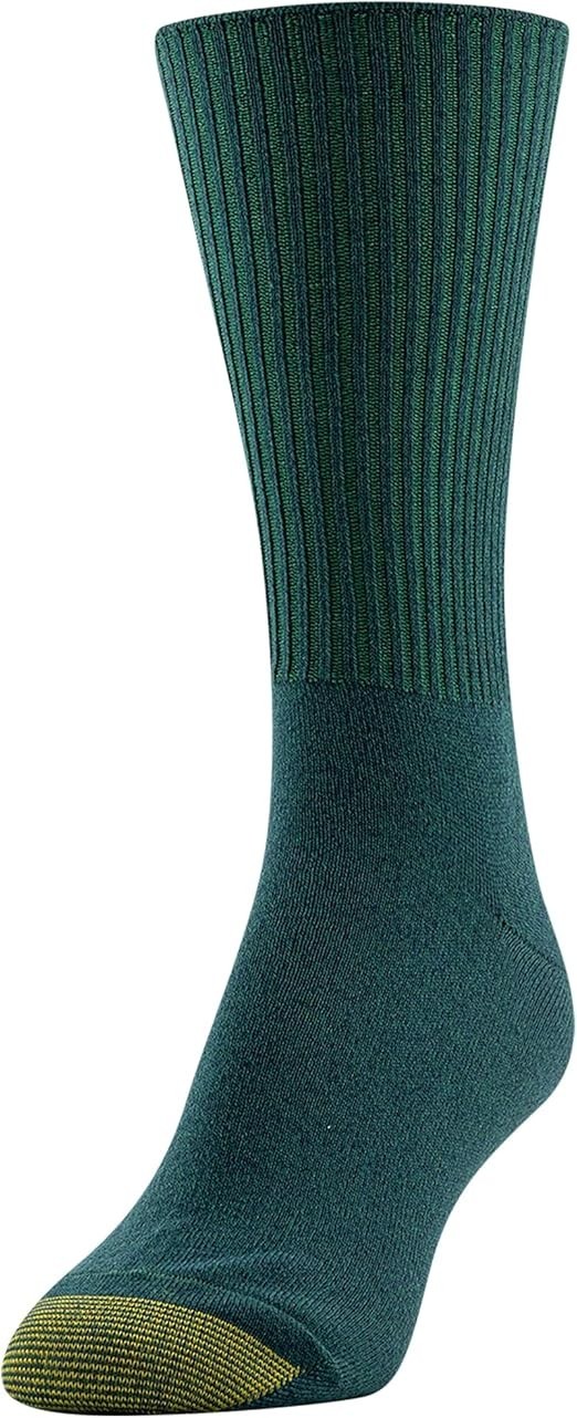 6 Pairs Gold Toe Womens Turn Cuff Socks Kelly Assorted Green Tone Fits Sizes 6-9