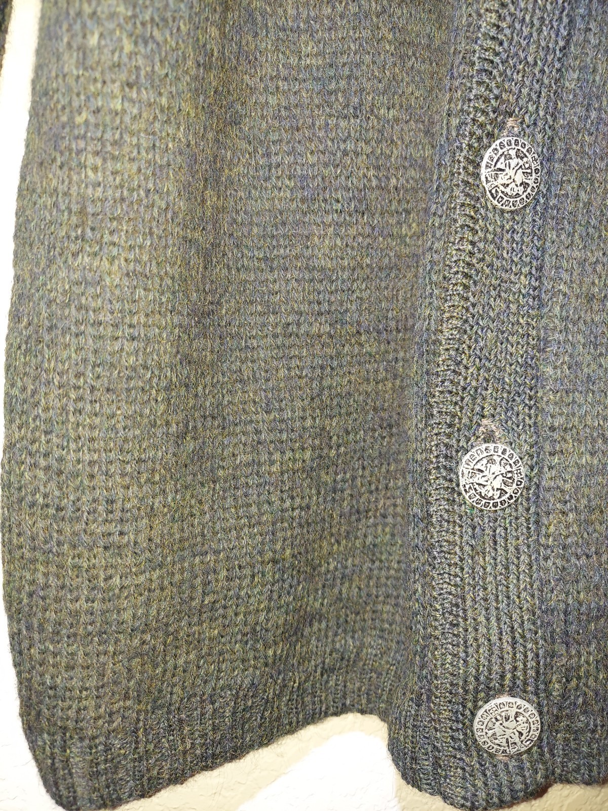 Vtg McGregor Kid Mohair Worsted Wool Cardigan Rockabilly Thrashed Cobain Grunge