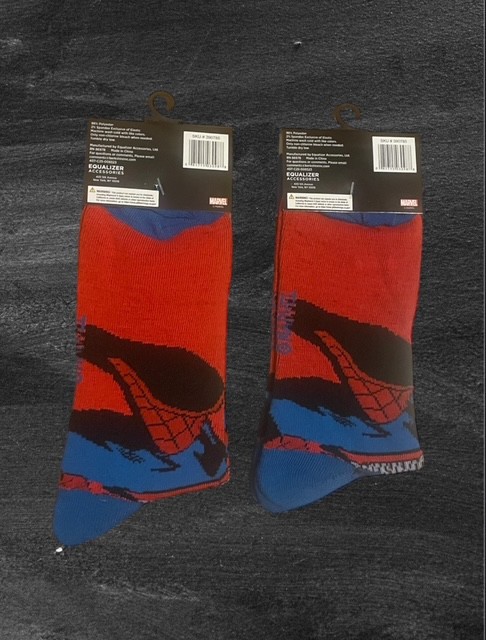 Marvel Amazing Spider-Man Retro Cartoon Character Socks 2-Pairs