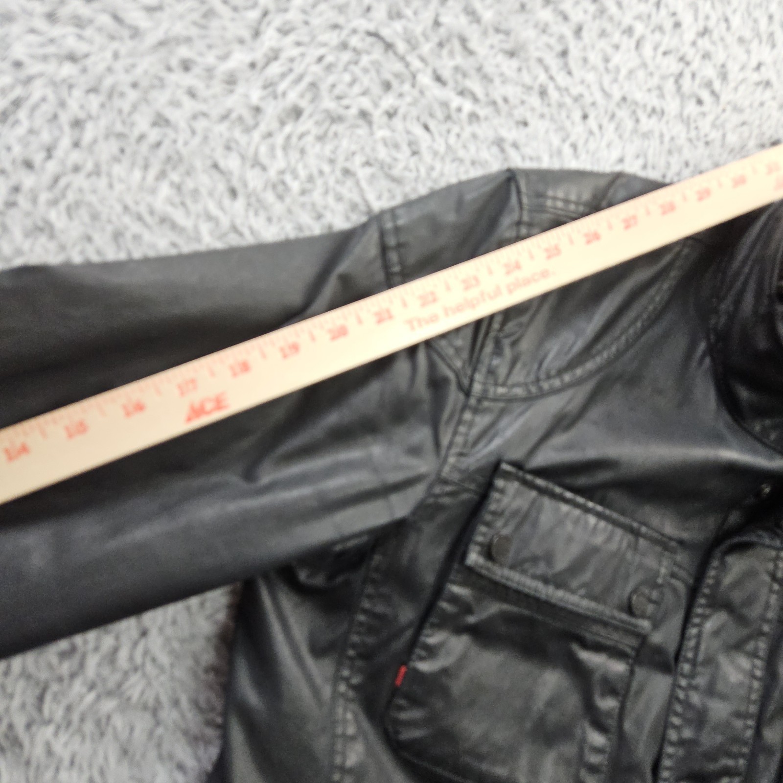 Strellson Metallic Black Jacket Buster W Waxed Moto Utility 54 (US 44) Swiss