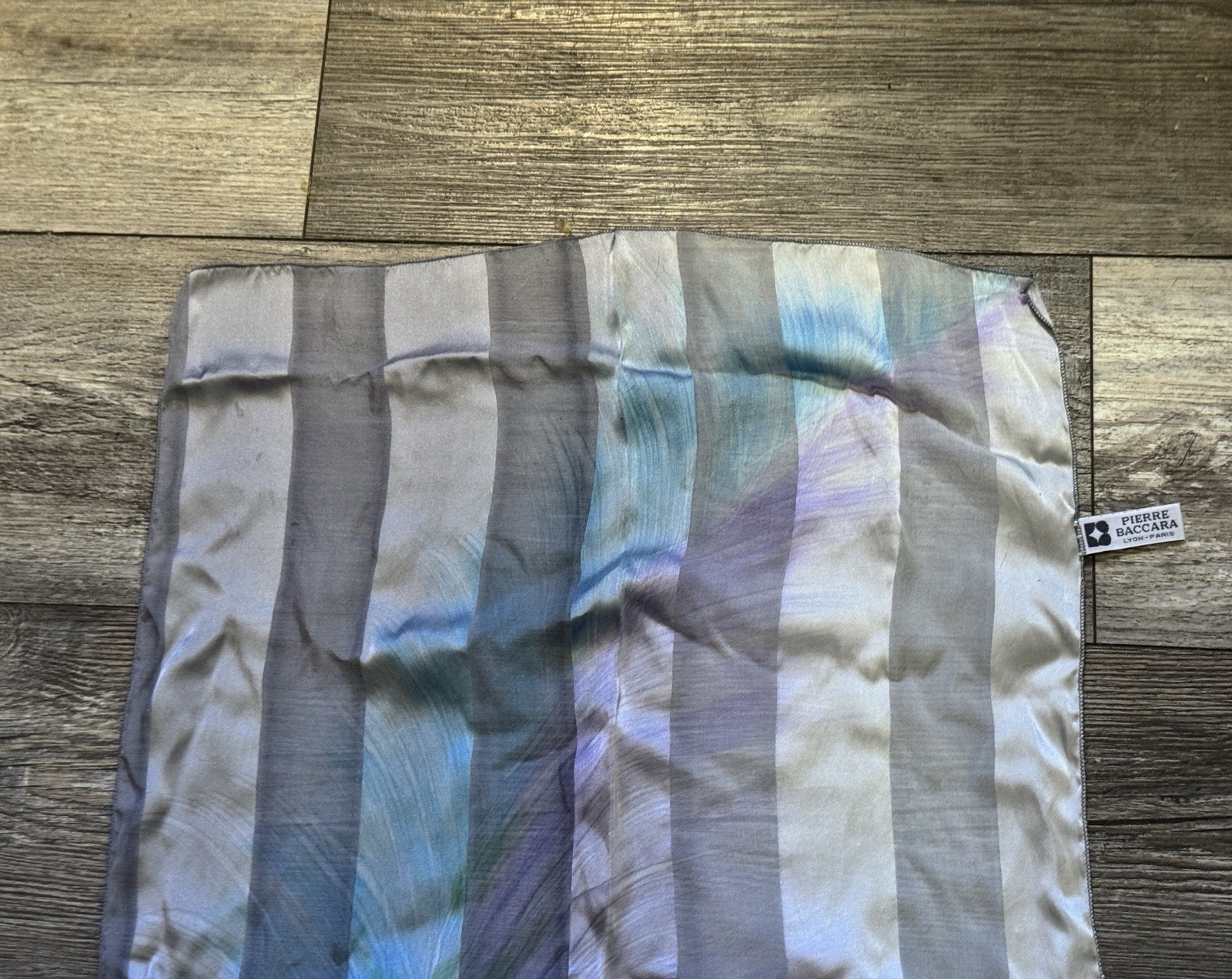🔥 Vintage ~ PIERRE BACCARA ~ Silk Scarf ~ Size 16-1/4” X 59-1/4” Made In France