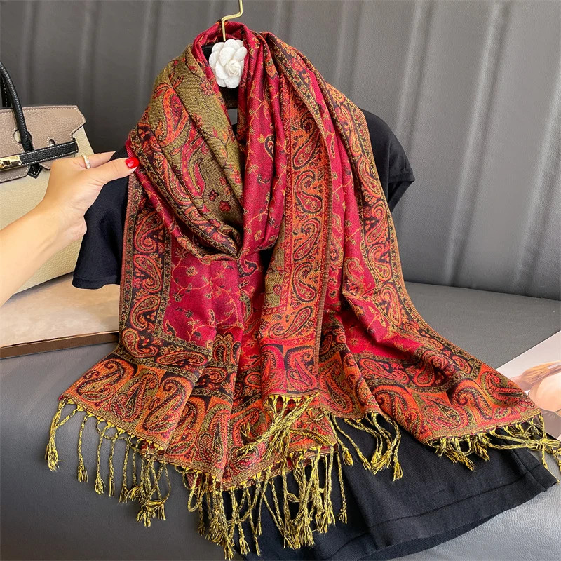 HQ Luxury Cashmere Pashmina Shawl 2025 Women’s Warm Winter Scarf Wrap Stoles